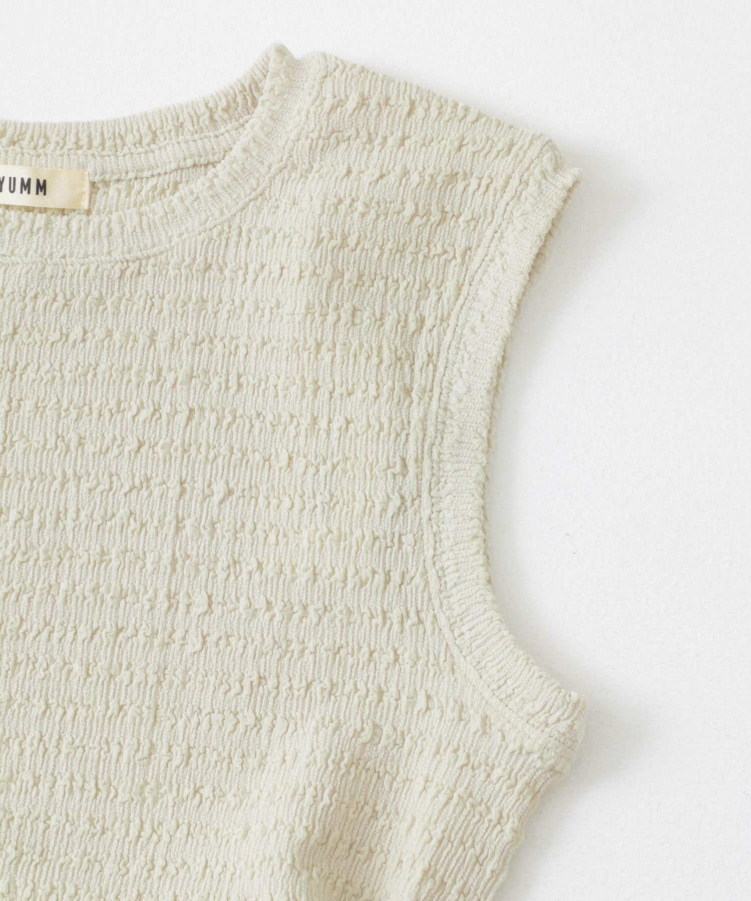 サイドホールジャガードカットワンピース IVORY one