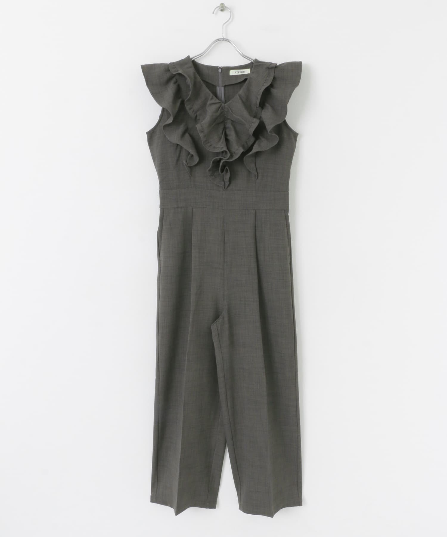 フリルスリーブオールインワン CHARCOAL S