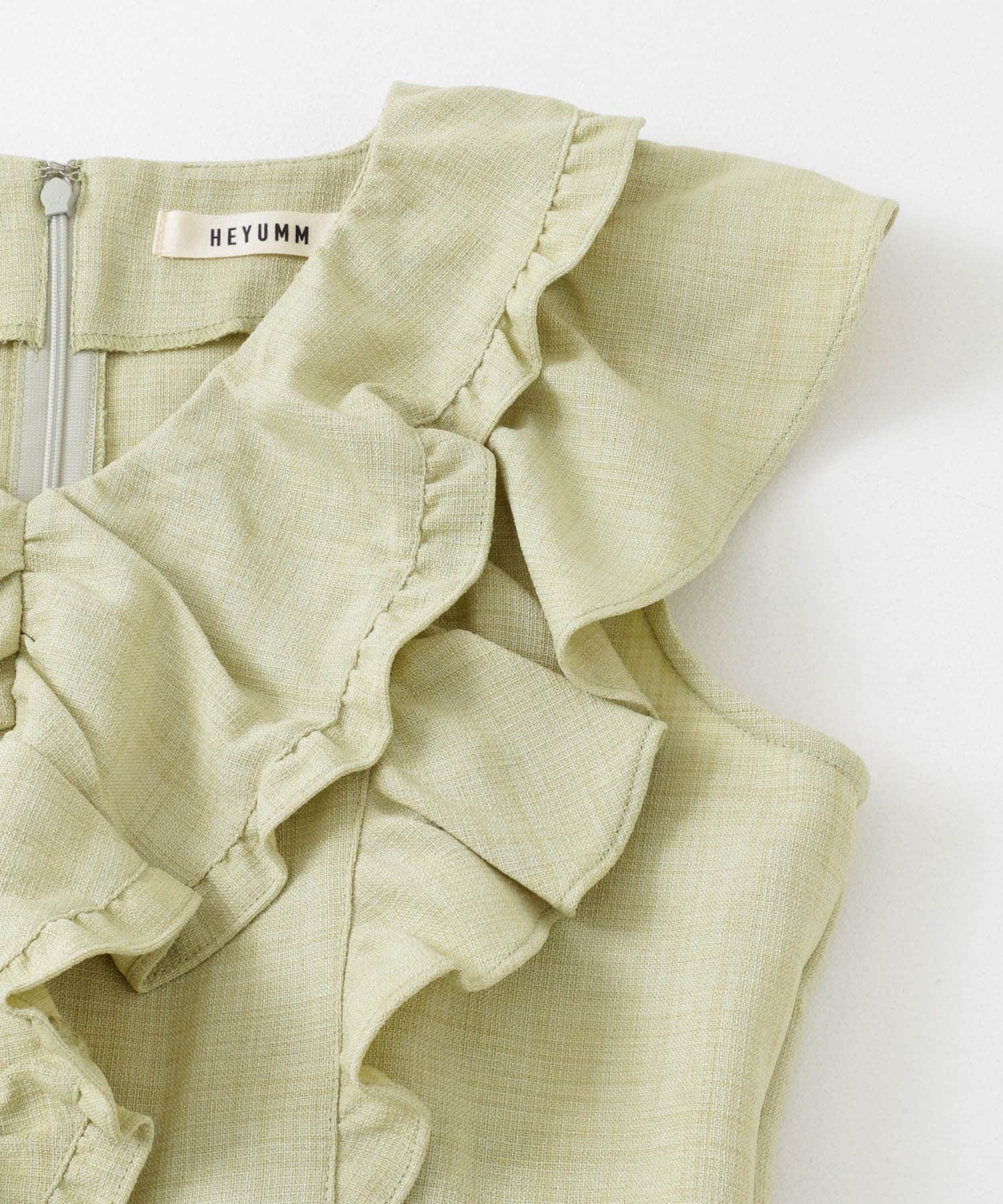 フリルスリーブオールインワン IVORY S