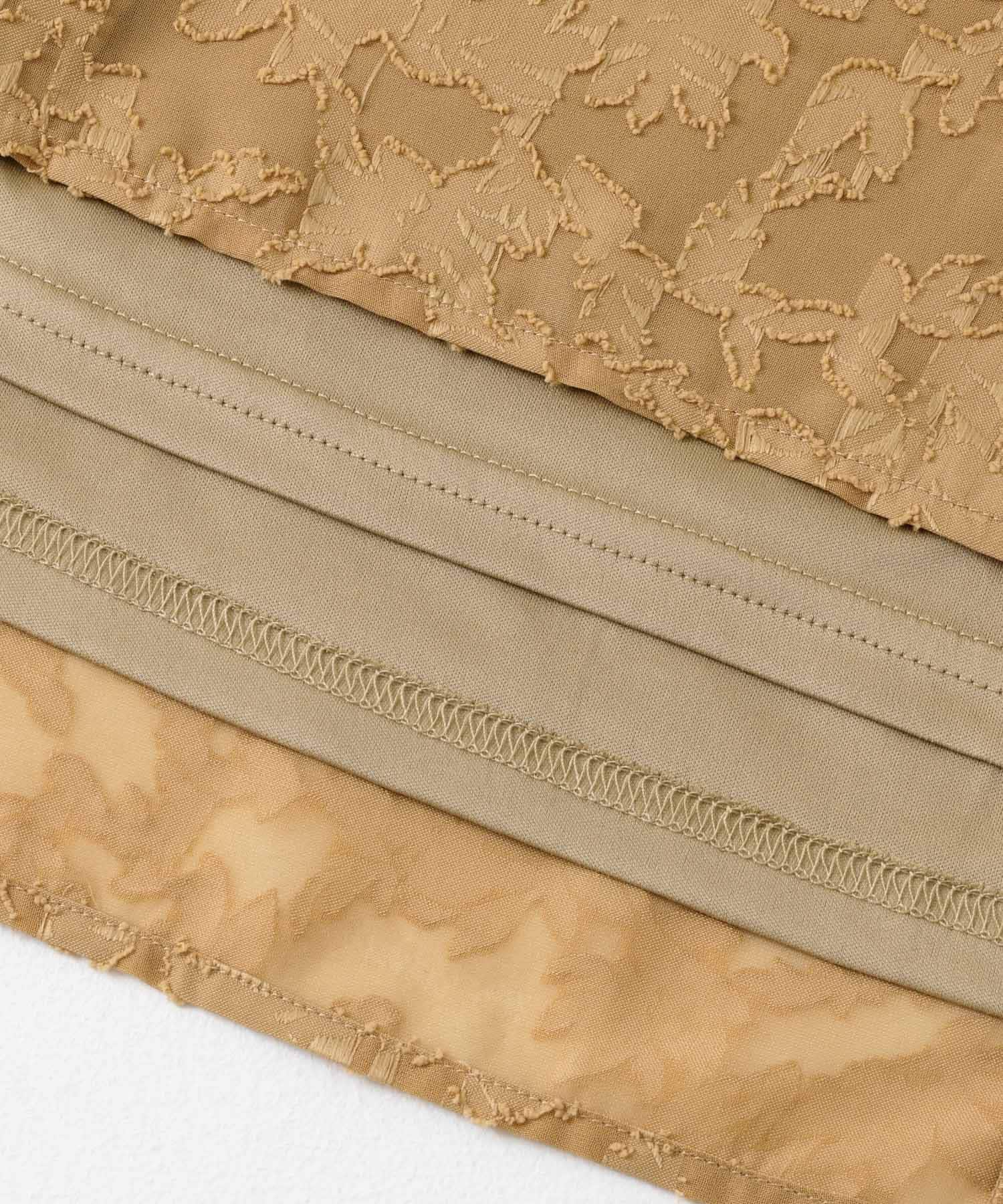 ウエストマークシャーリングノースリーブワンピース BEIGE COMPACT