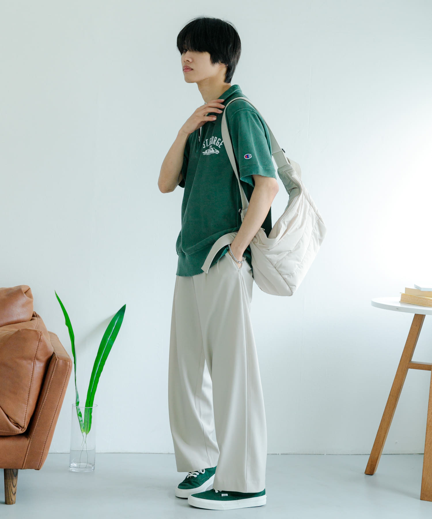 Champion REVERSEWEAVE T-SHIRTS B(M GREEN): トップス｜URBAN