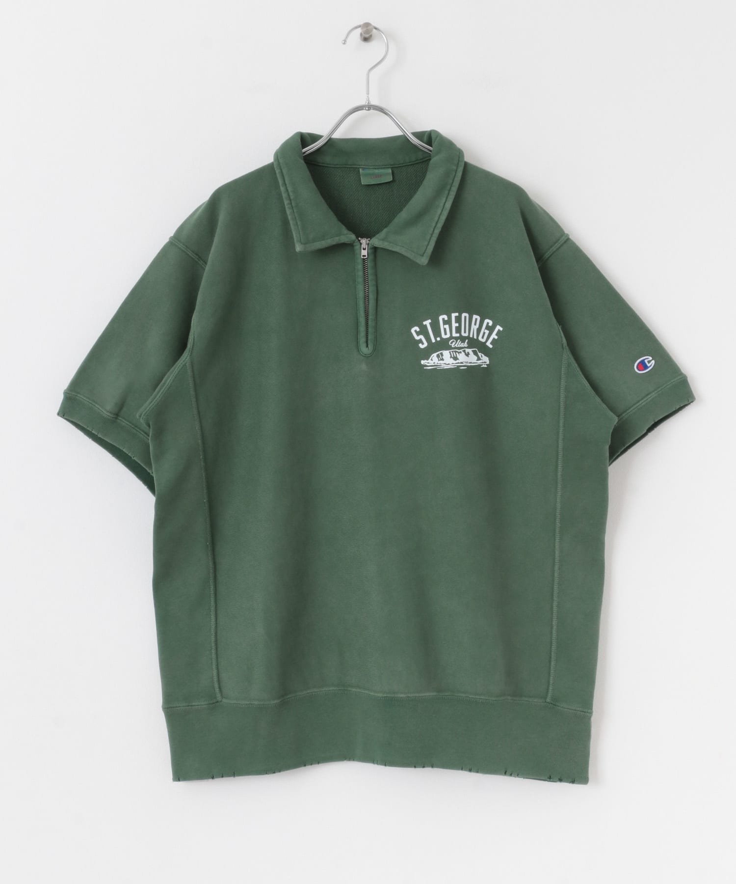Champion　REVERSEWEAVE T-SHIRTS B GREEN M