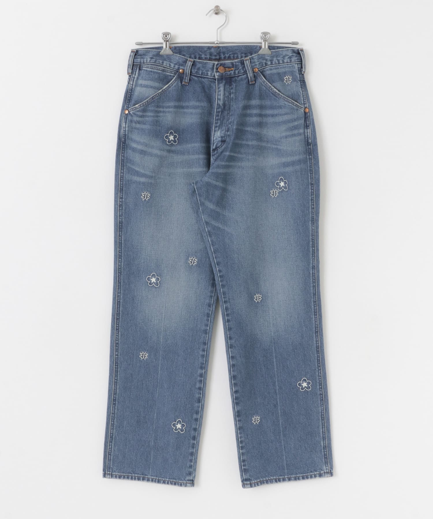 『WEB限定』Wrangler　DENIM FLOWER PANTS L.INDIGO 30