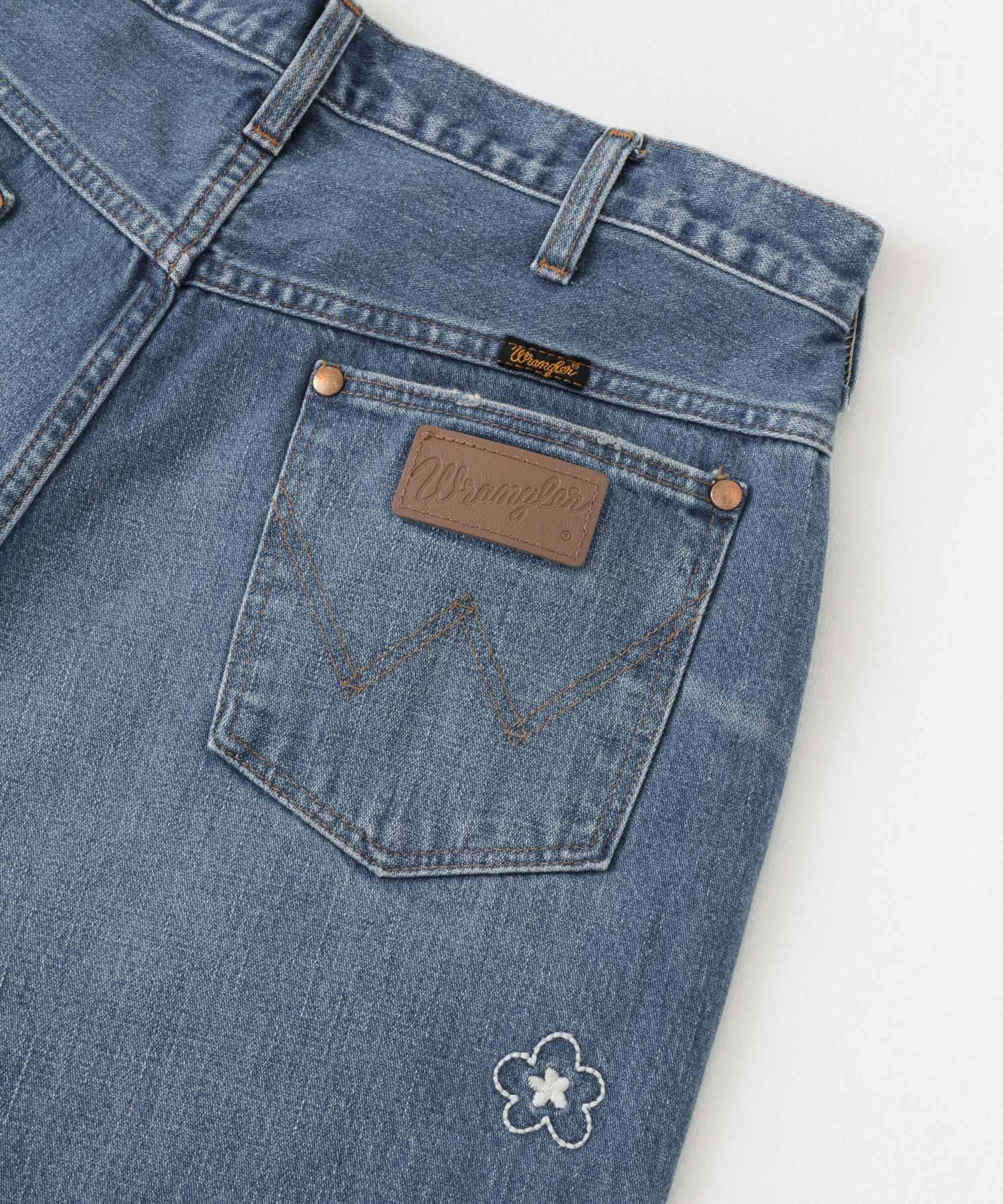 『WEB限定』Wrangler　DENIM FLOWER PANTS L.INDIGO 30