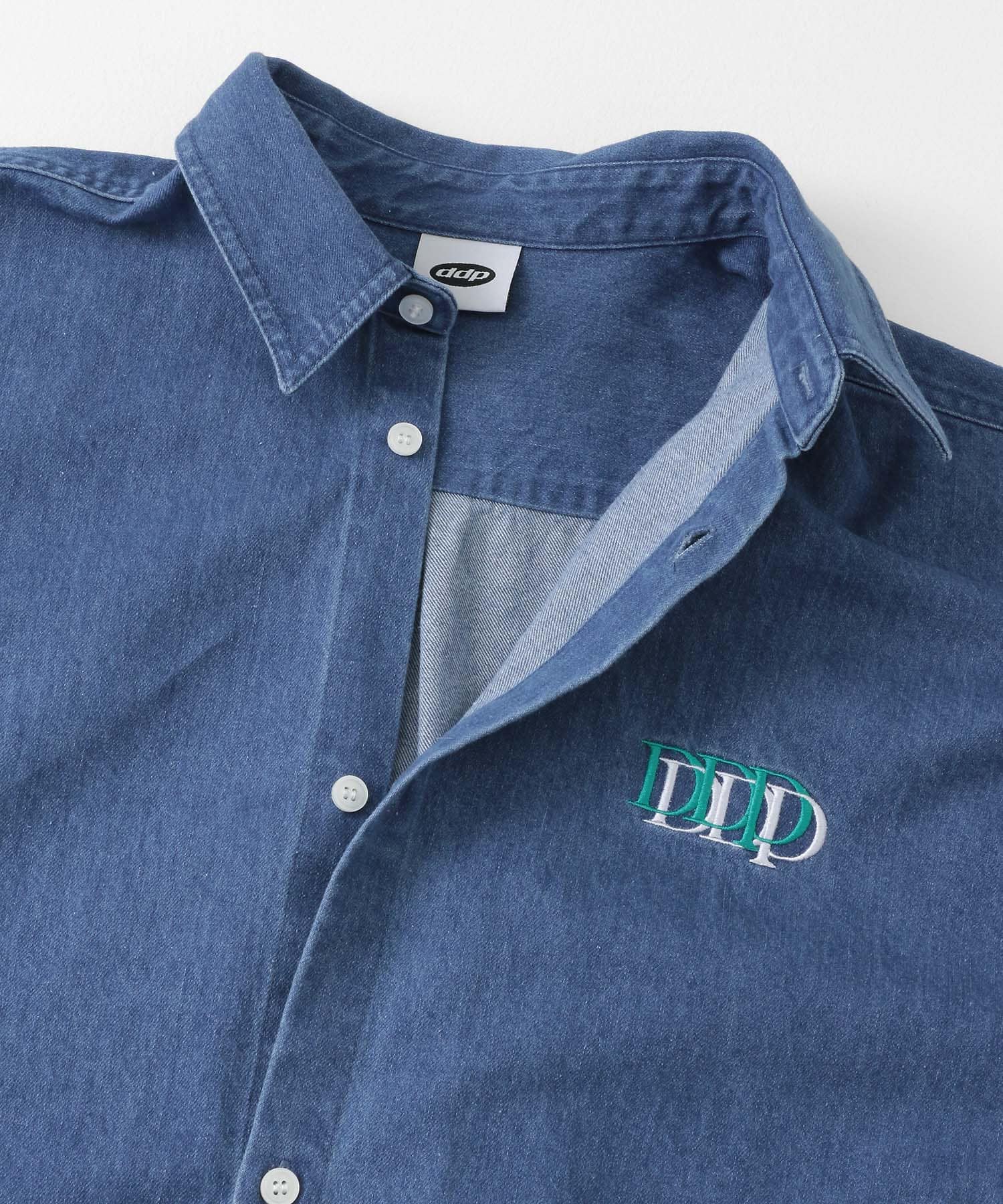 ddp　EMBROIDERY DENIM SHIRTS INDIGO M