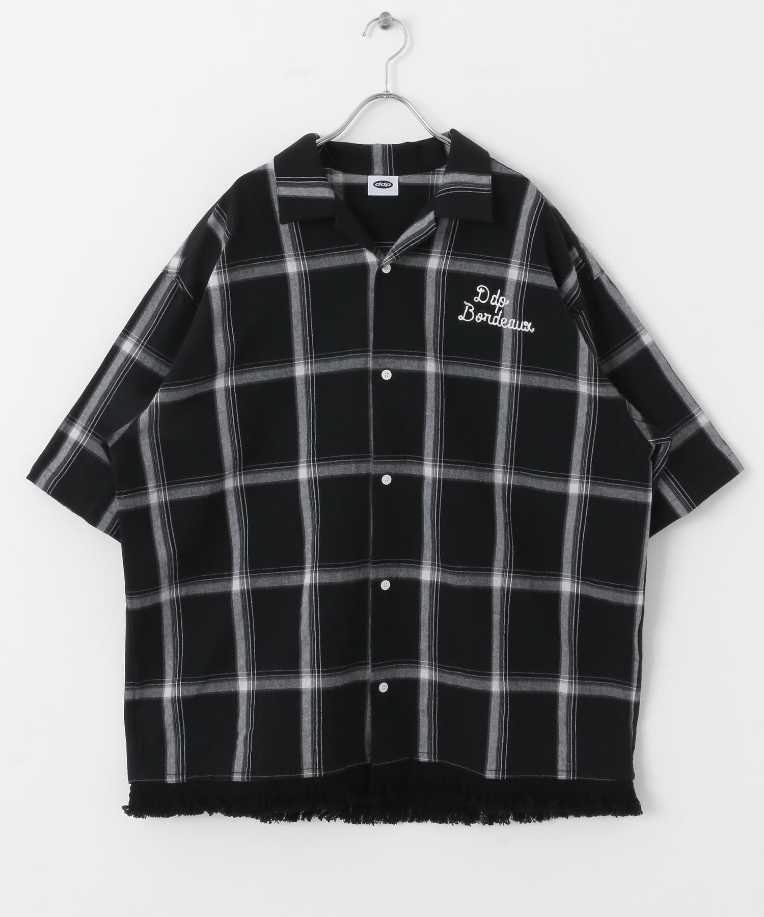 ddp　FRINGE CHECK SHIRTS BLACK M