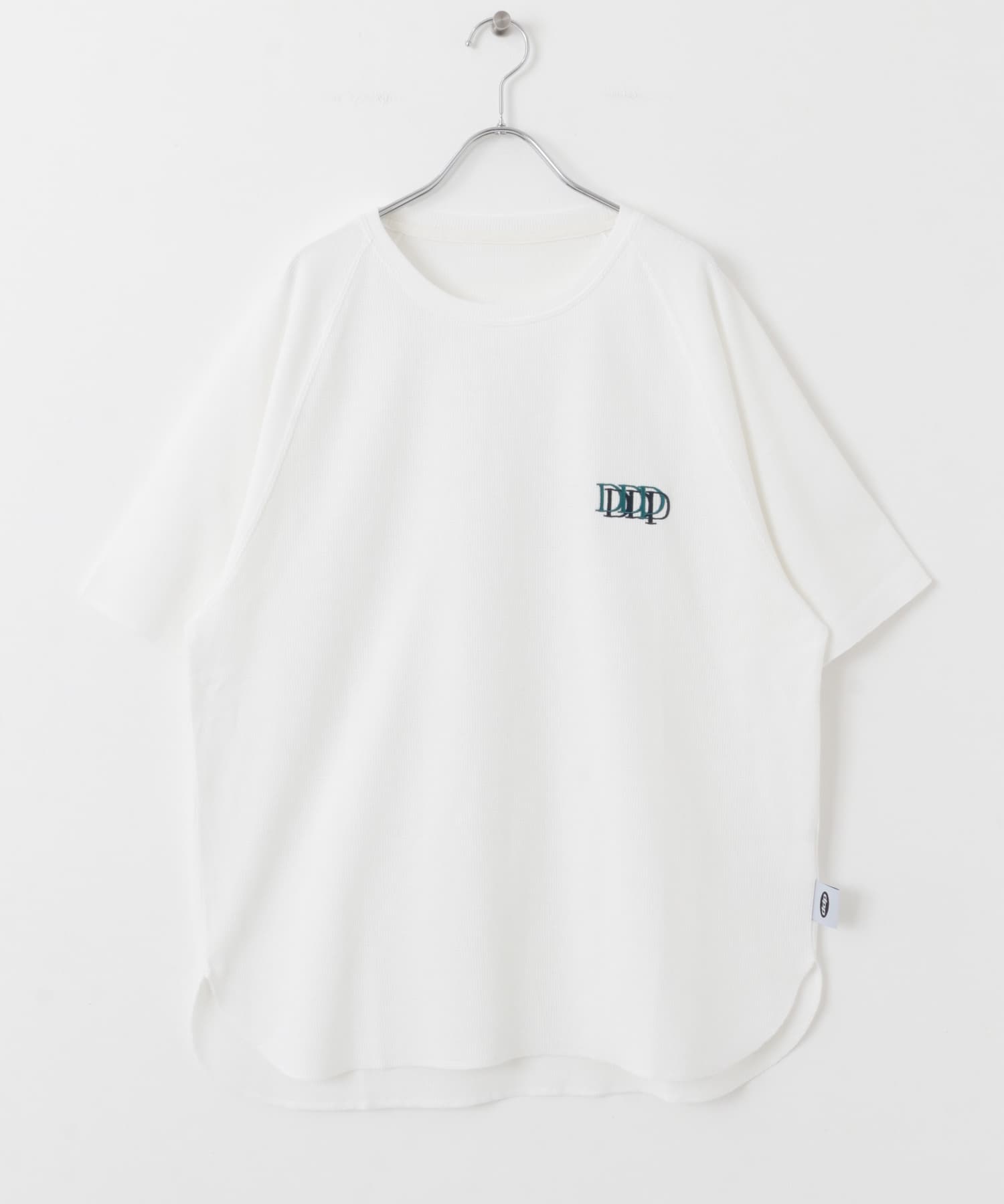 ddp　EMBROIDERY WAFFLE  T-SHIRTS OFF WHITE M