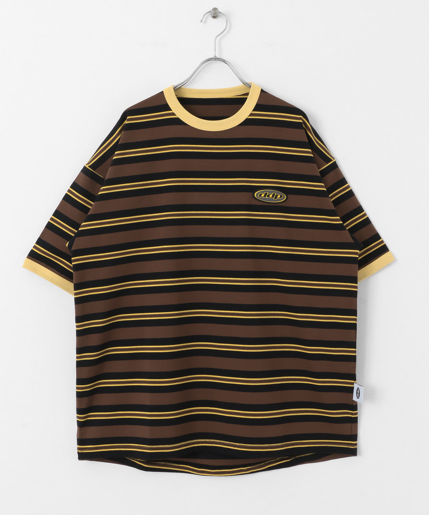 ddp　BORDER RINGER T-SHIRTS BROWN M