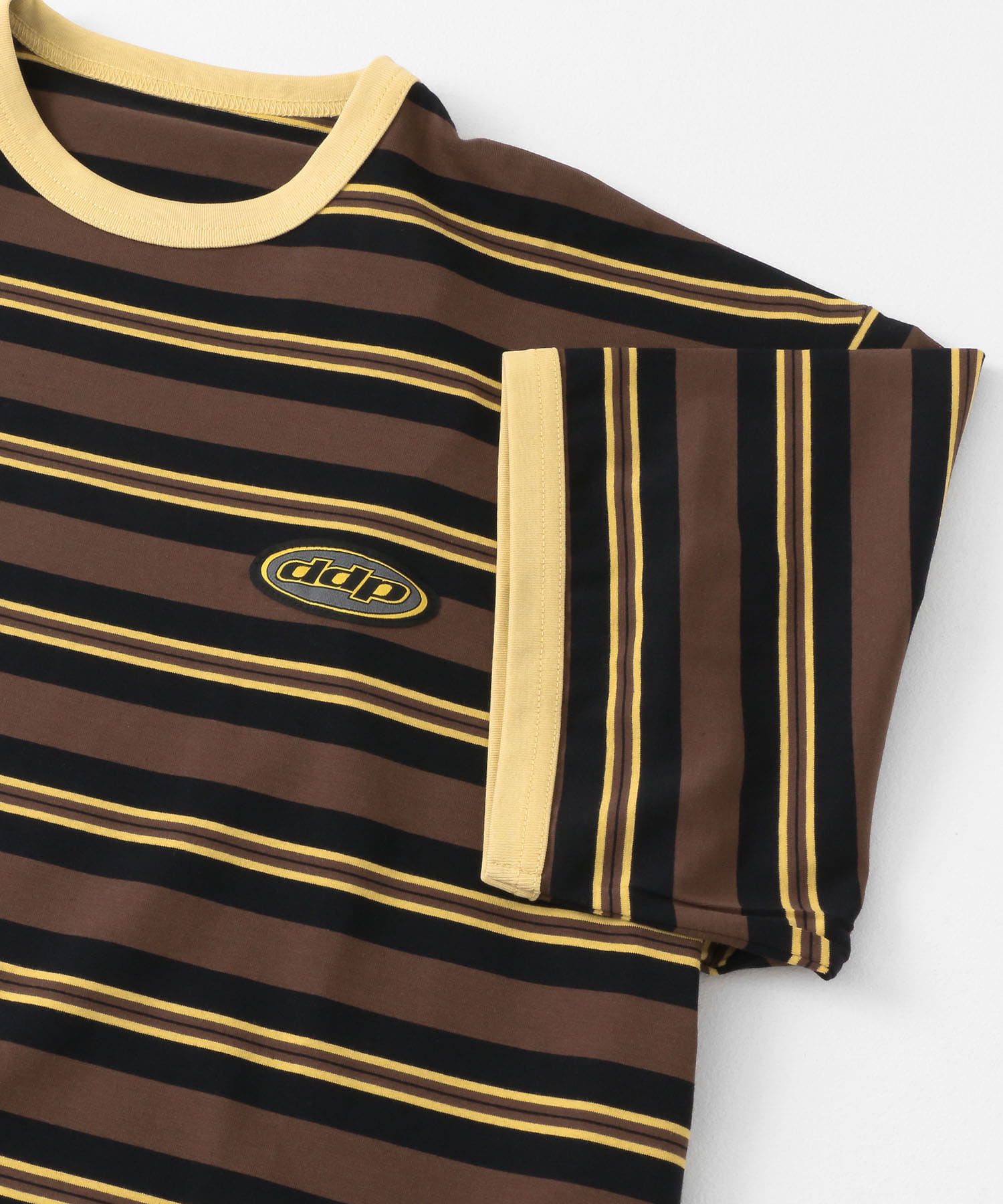 ddp　BORDER RINGER T-SHIRTS BROWN M