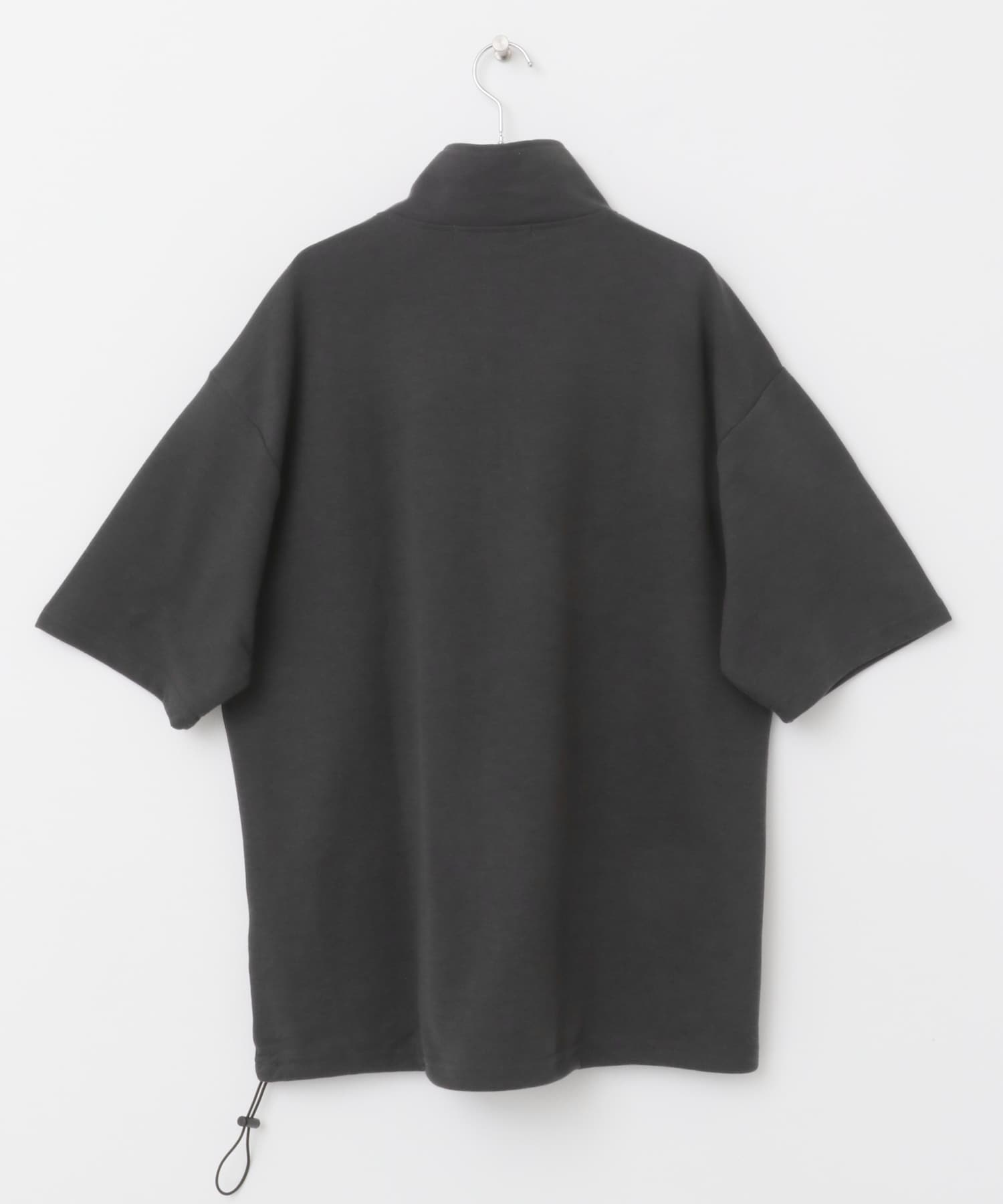 『WEB限定』Mark Gonzales　スタンドハーフZIPドローコードTシャツ CHARCOAL M