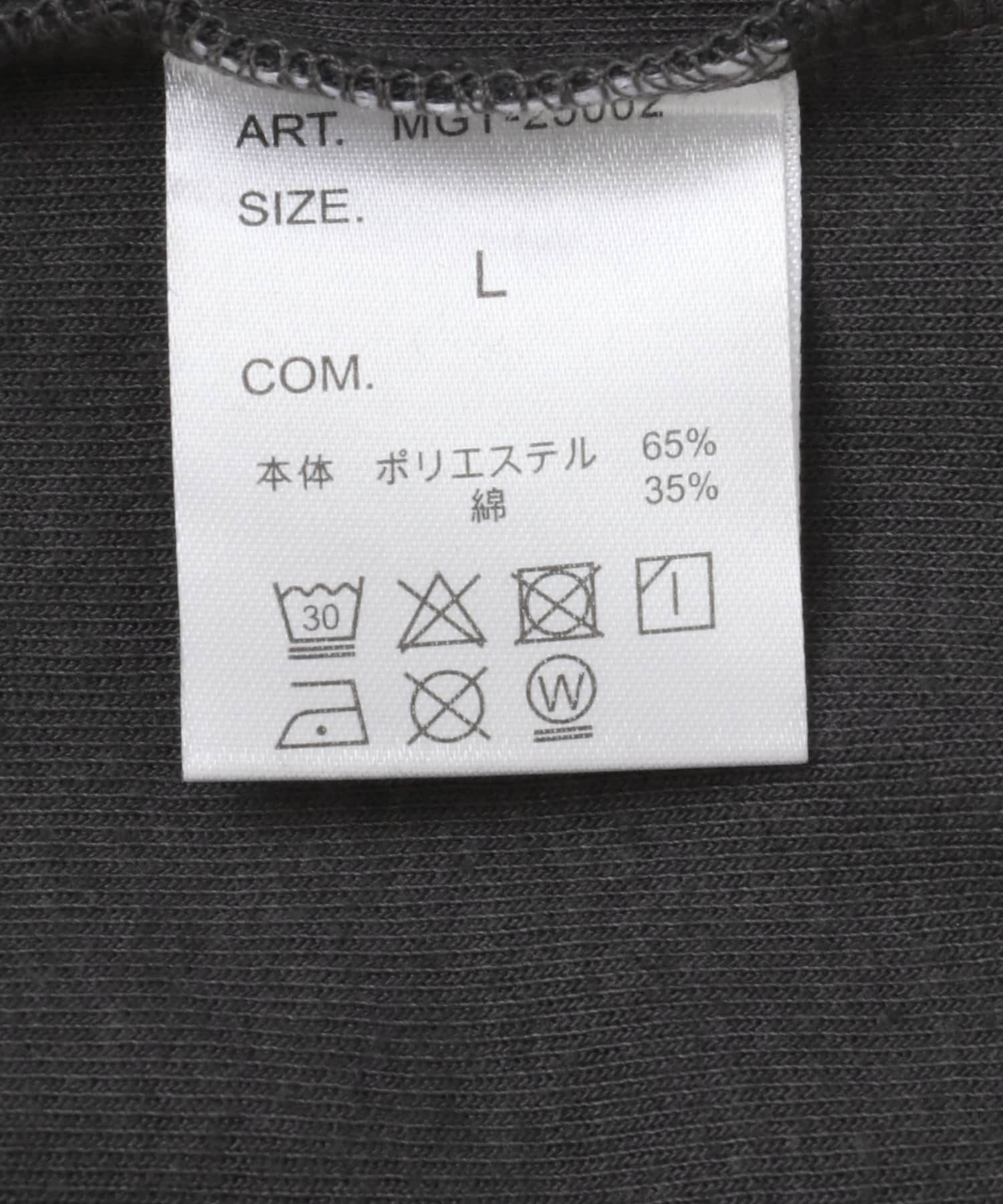 『WEB限定』Mark Gonzales　スタンドハーフZIPドローコードTシャツ CHARCOAL M