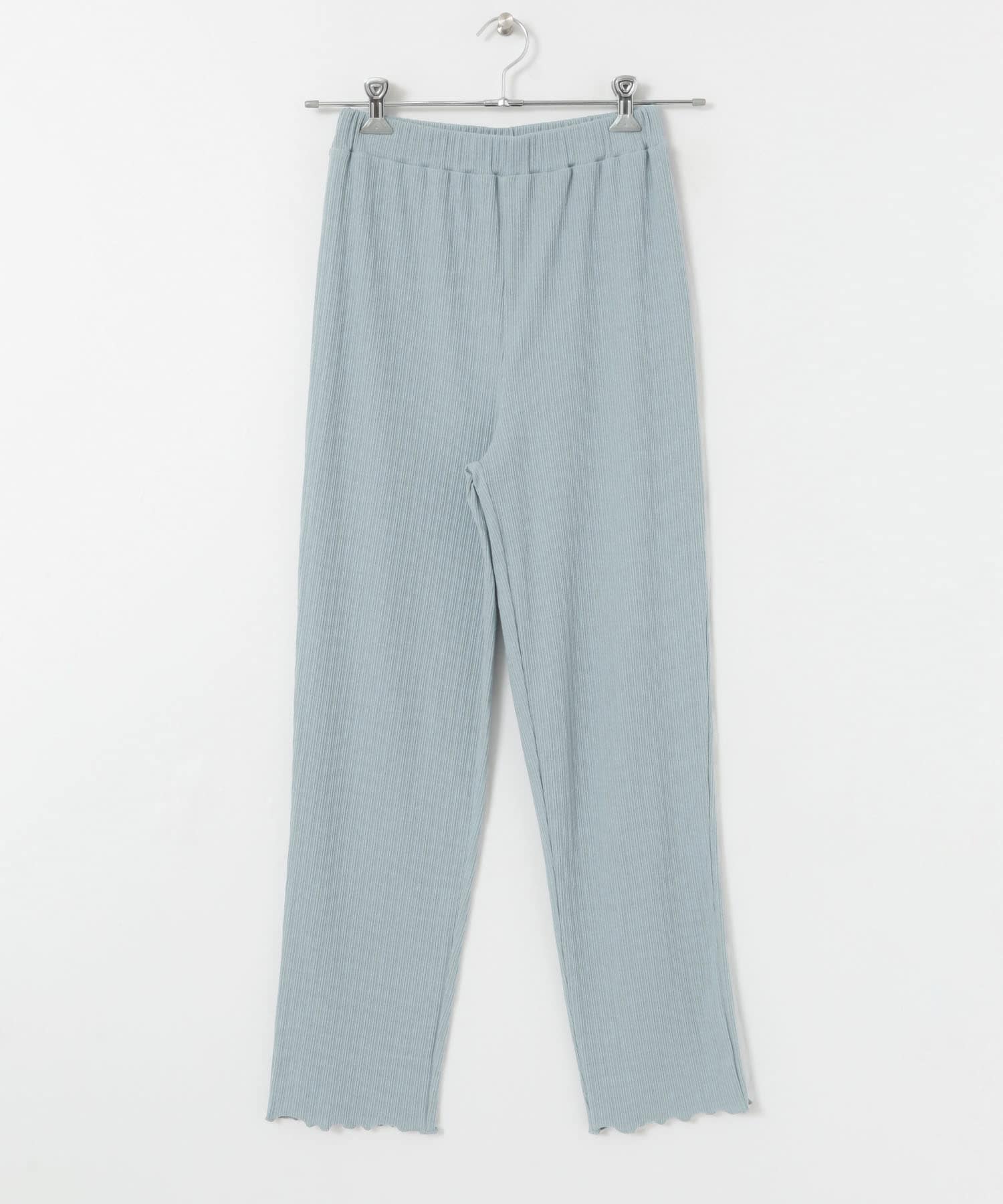Uiscel　セルフカットリブパンツ L.BLUE one