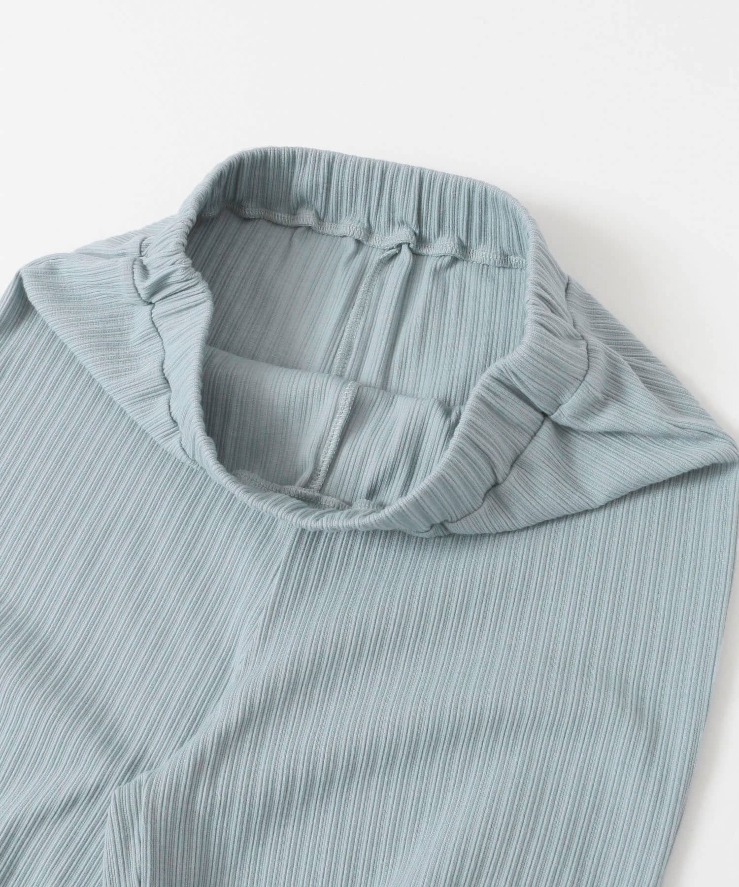 Uiscel　セルフカットリブパンツ L.BLUE one