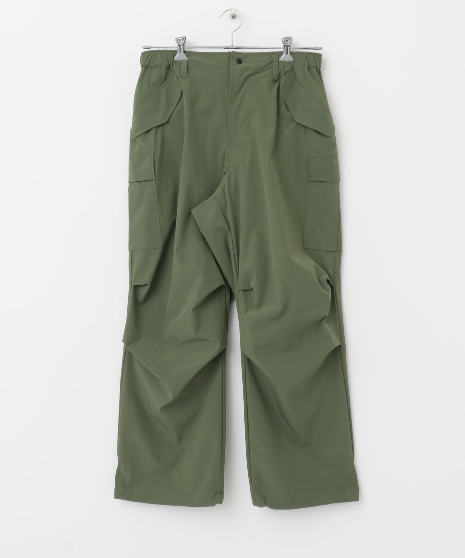 『ユニセックス』Uiscel　4WAYストレッチカーゴパンツ A OLIVE M