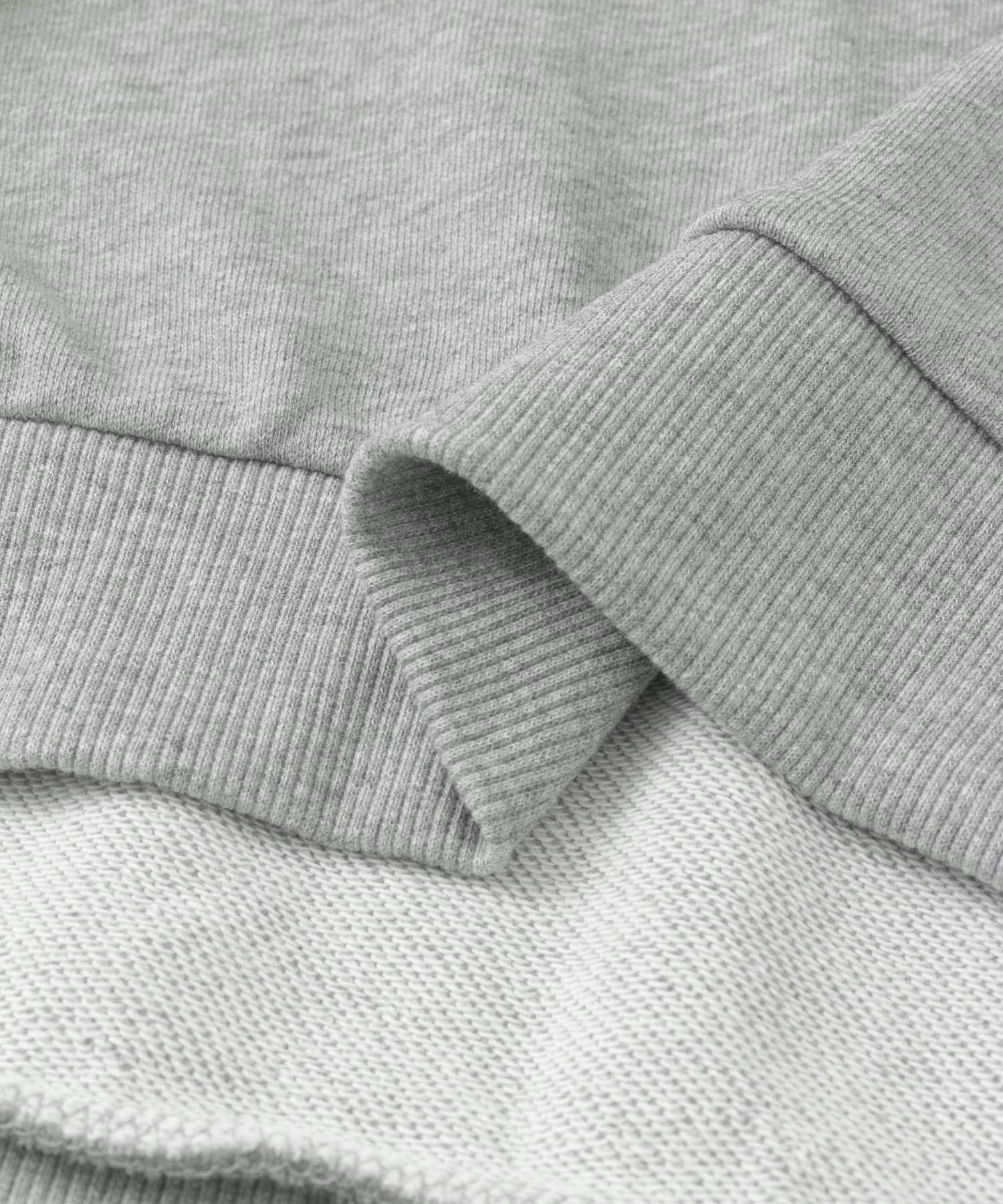 『ユニセックス』Uiscel　ヘビーウエイトハーフZIPスウェットシャツ TOP GRAY M