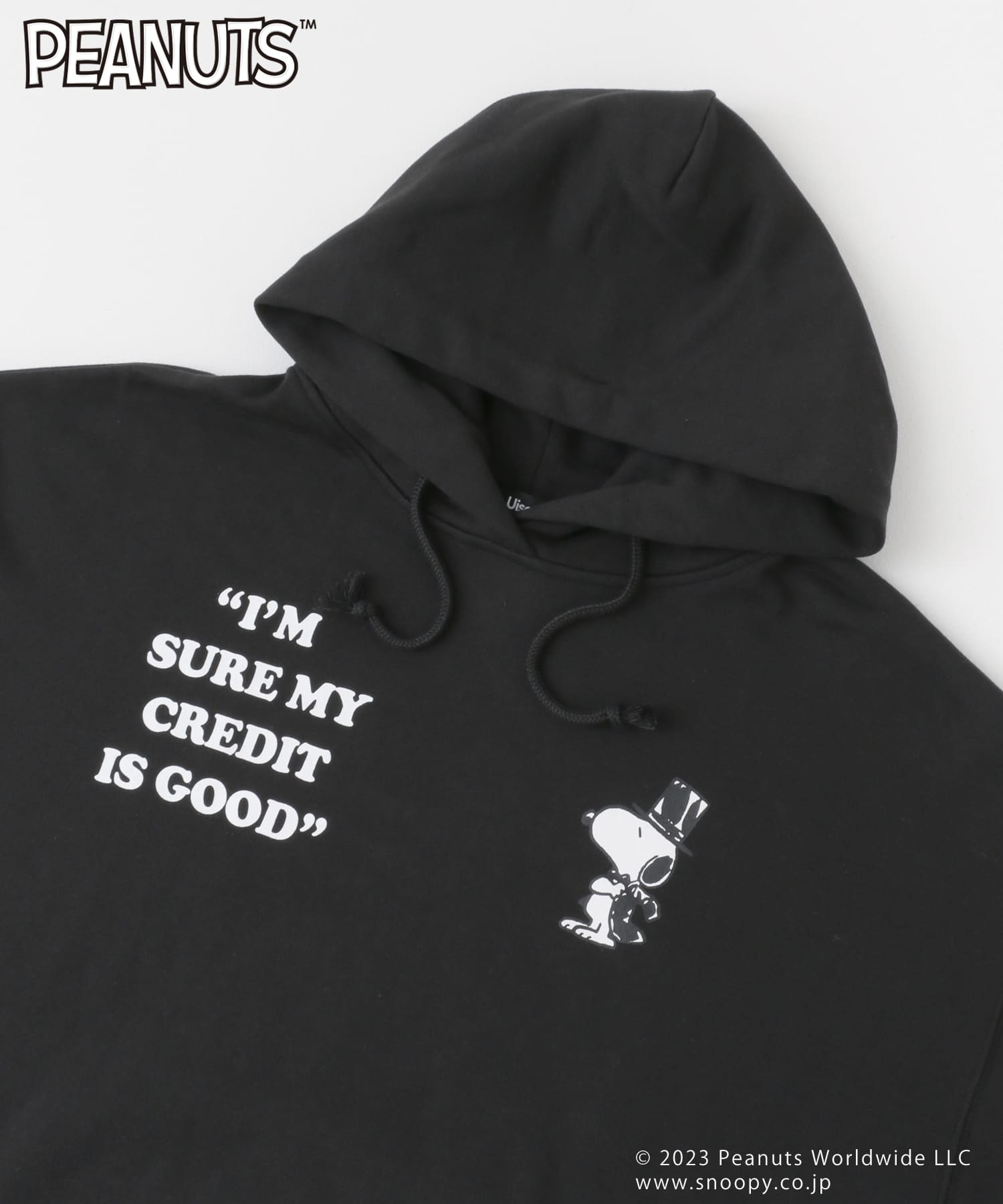 『ユニセックス』『PEANUTS(ピーナッツ)』スウェットパーカ BLACK M