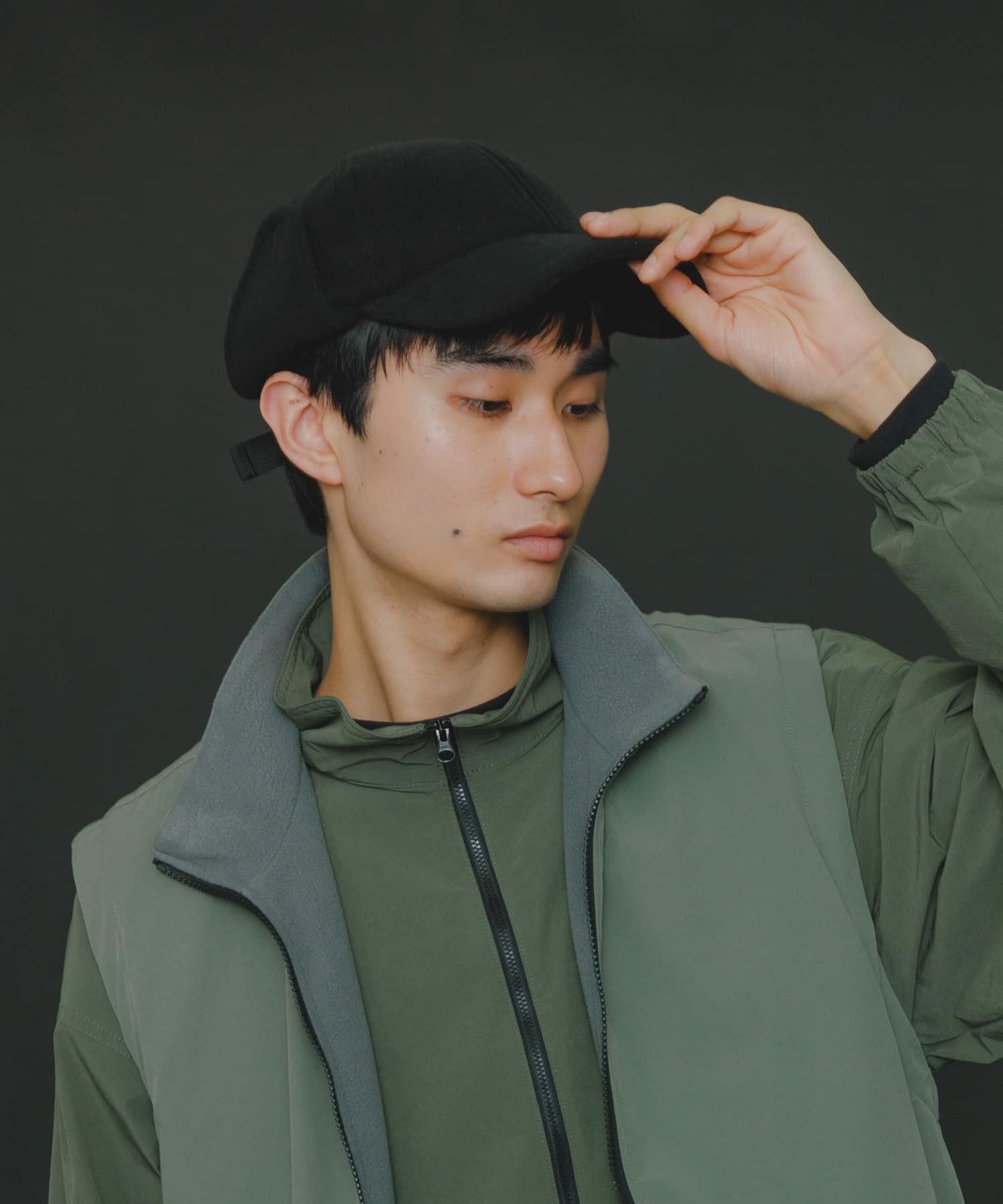 『WEB先行販売』『ユニセックス』Uiscel　フリースキャップ BLACK one