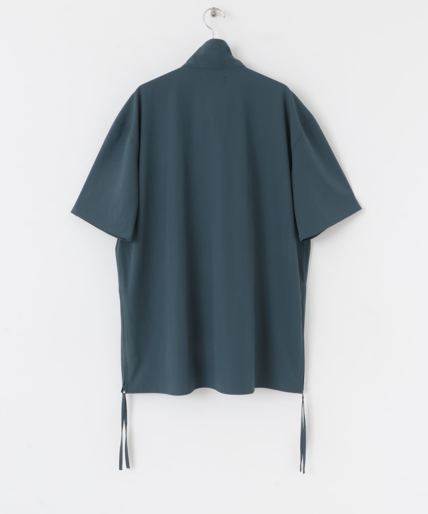 Uiscel　4wayストレッチサイドジップルーズシャツ BLUE M