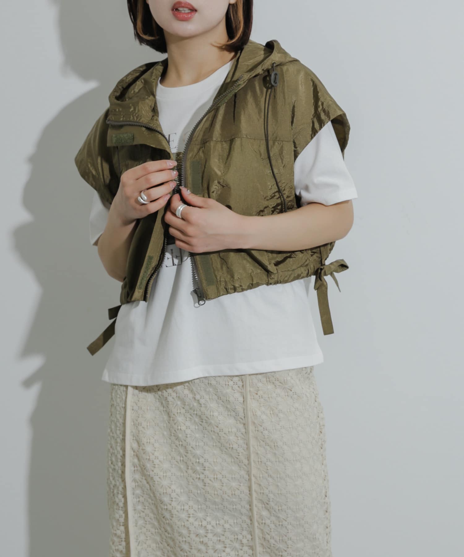 身長：158cm サイズ：one