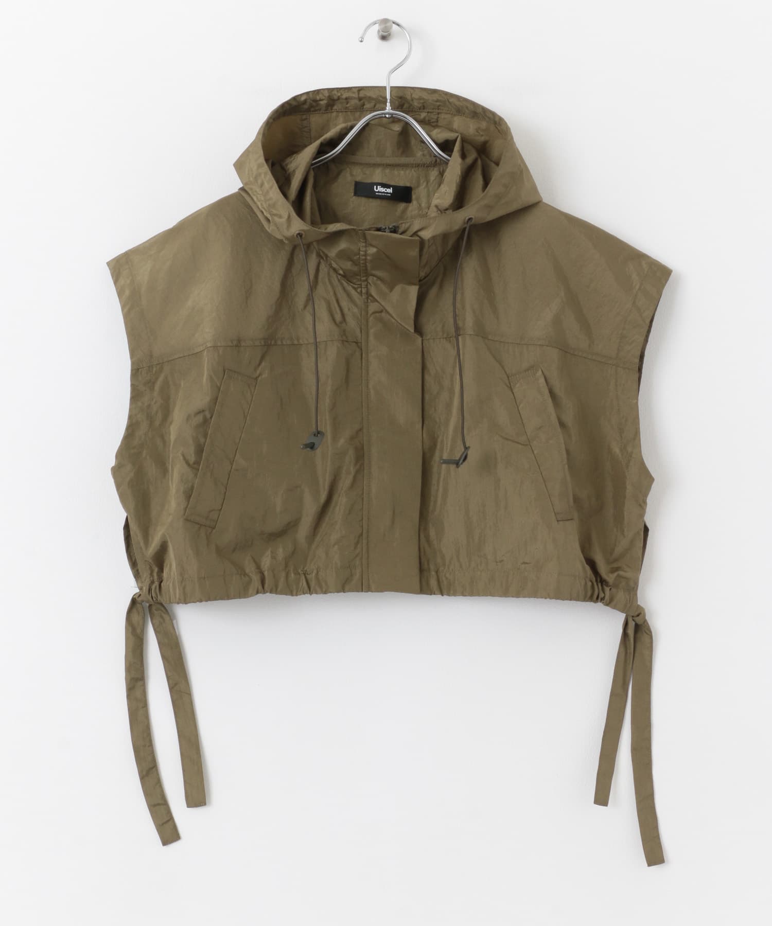 Uiscel　ナイロンクロップドパーカー KHAKI one