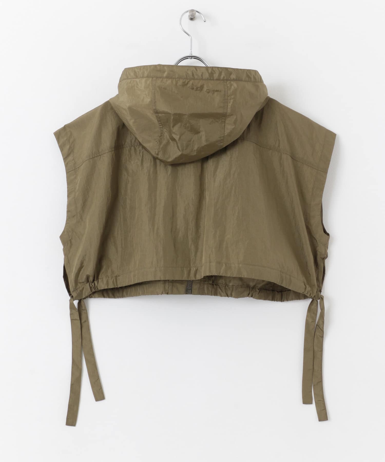 Uiscel　ナイロンクロップドパーカー KHAKI one
