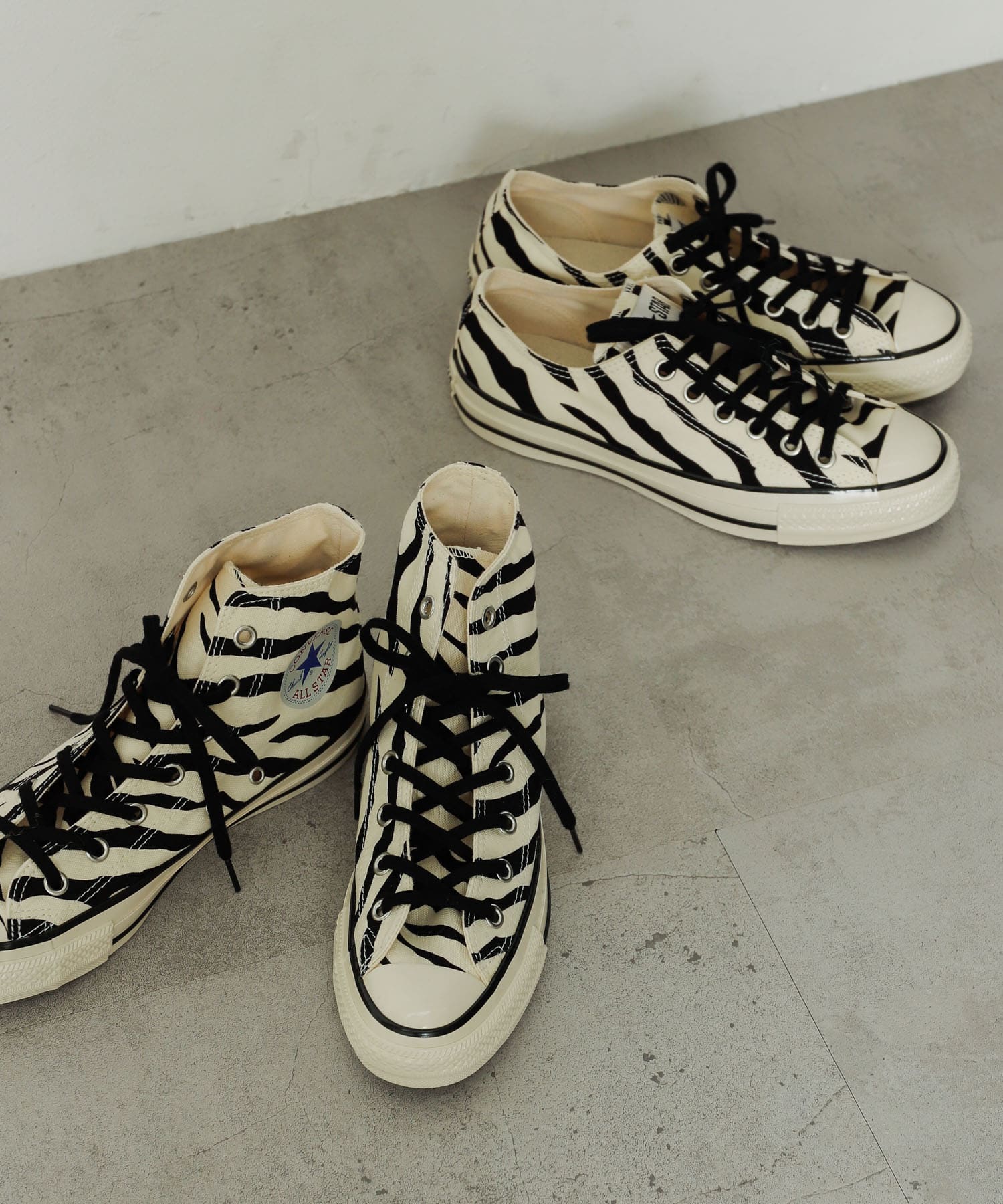 WEB限定』CONVERSEALL STAR US ZEBRA HI(22.5 WHITE): シューズ