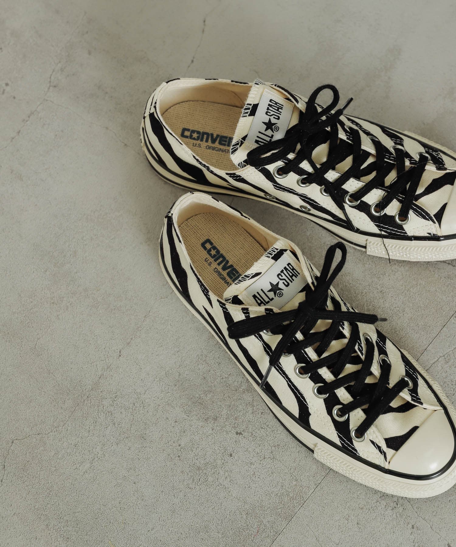 『WEB限定』CONVERSEALL　ALL STAR US ZEBRA OX WHITE 23.5