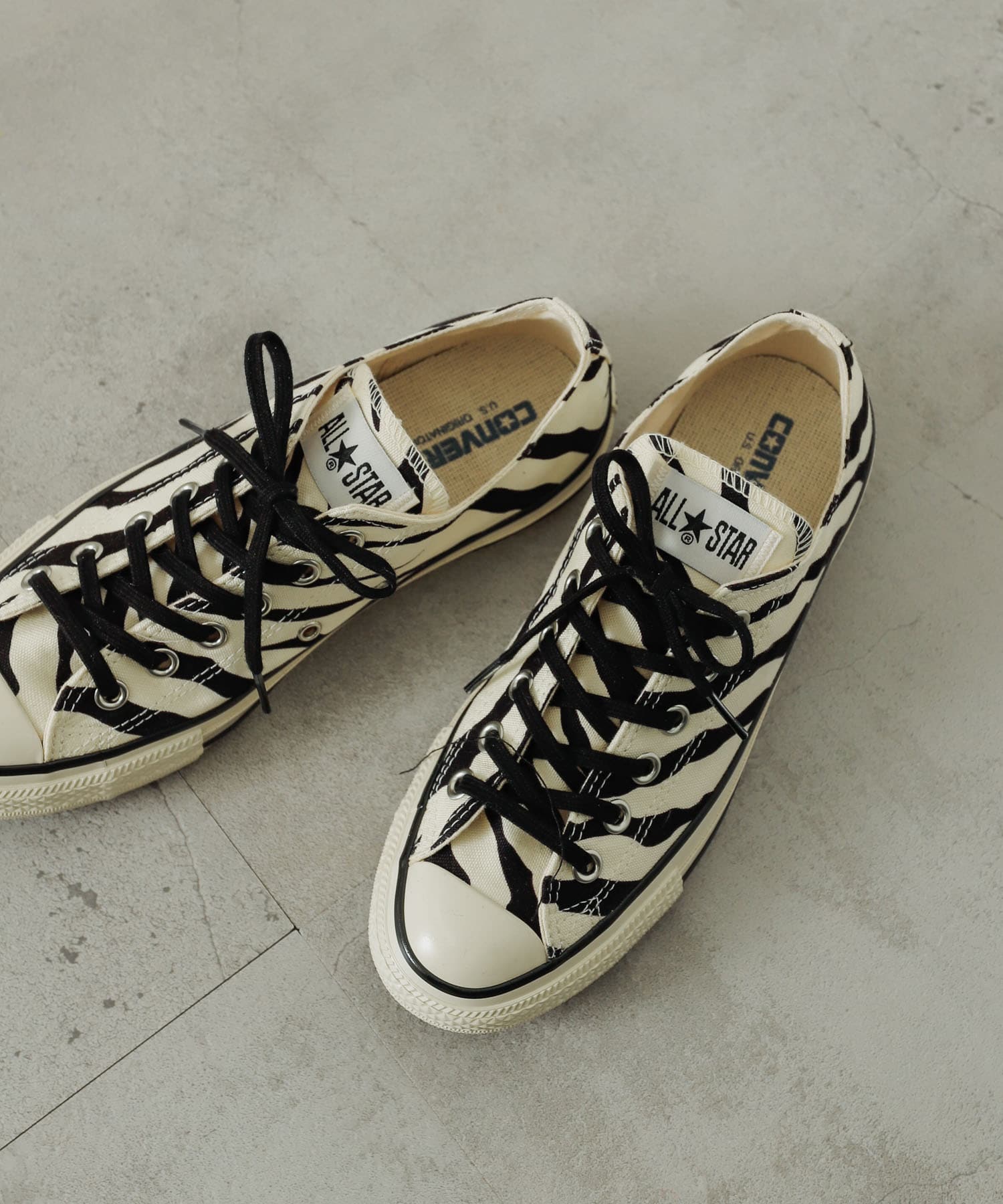 『WEB限定』CONVERSEALL　ALL STAR US ZEBRA OX WHITE 23.5