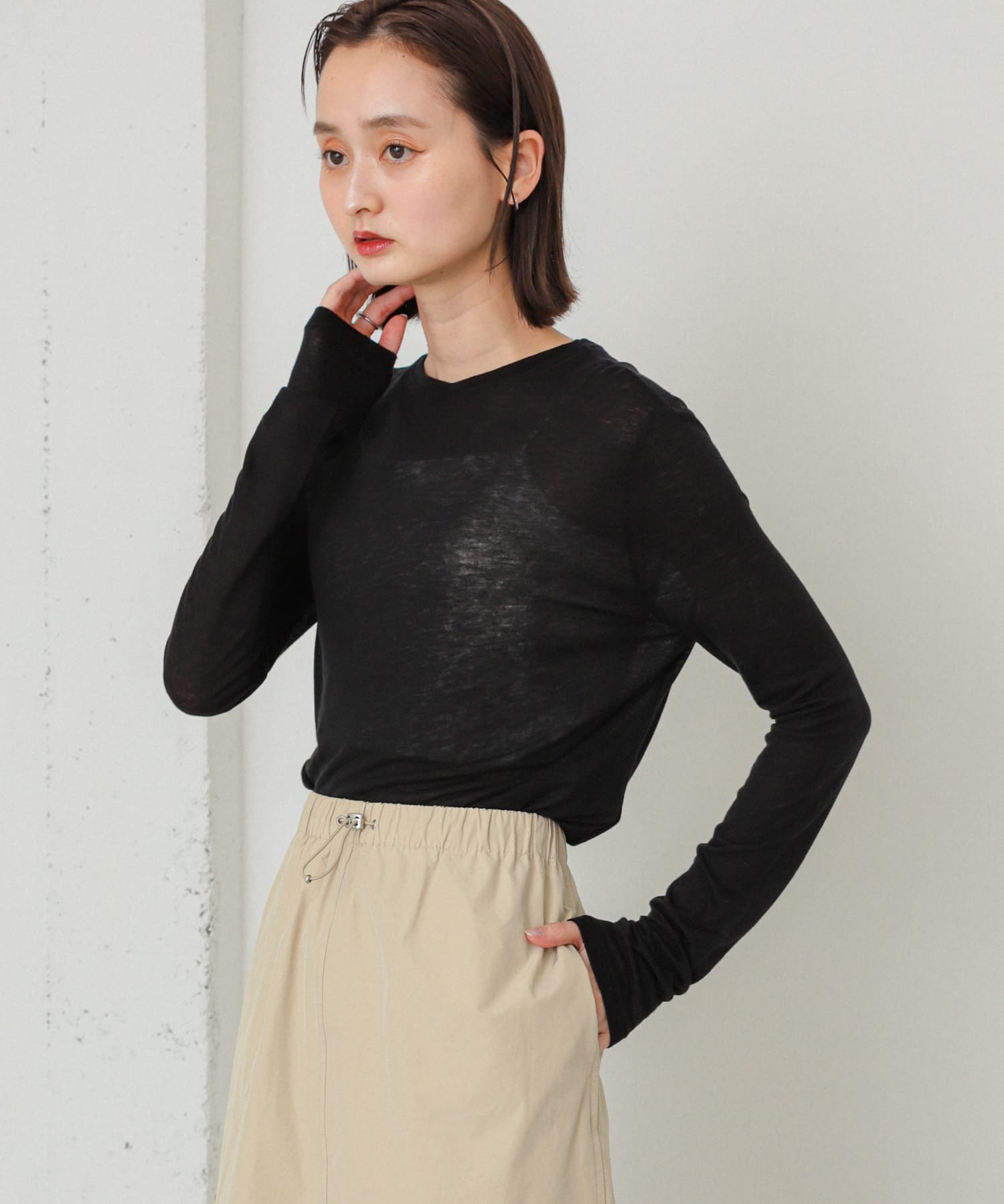 身長：169cm サイズ：one