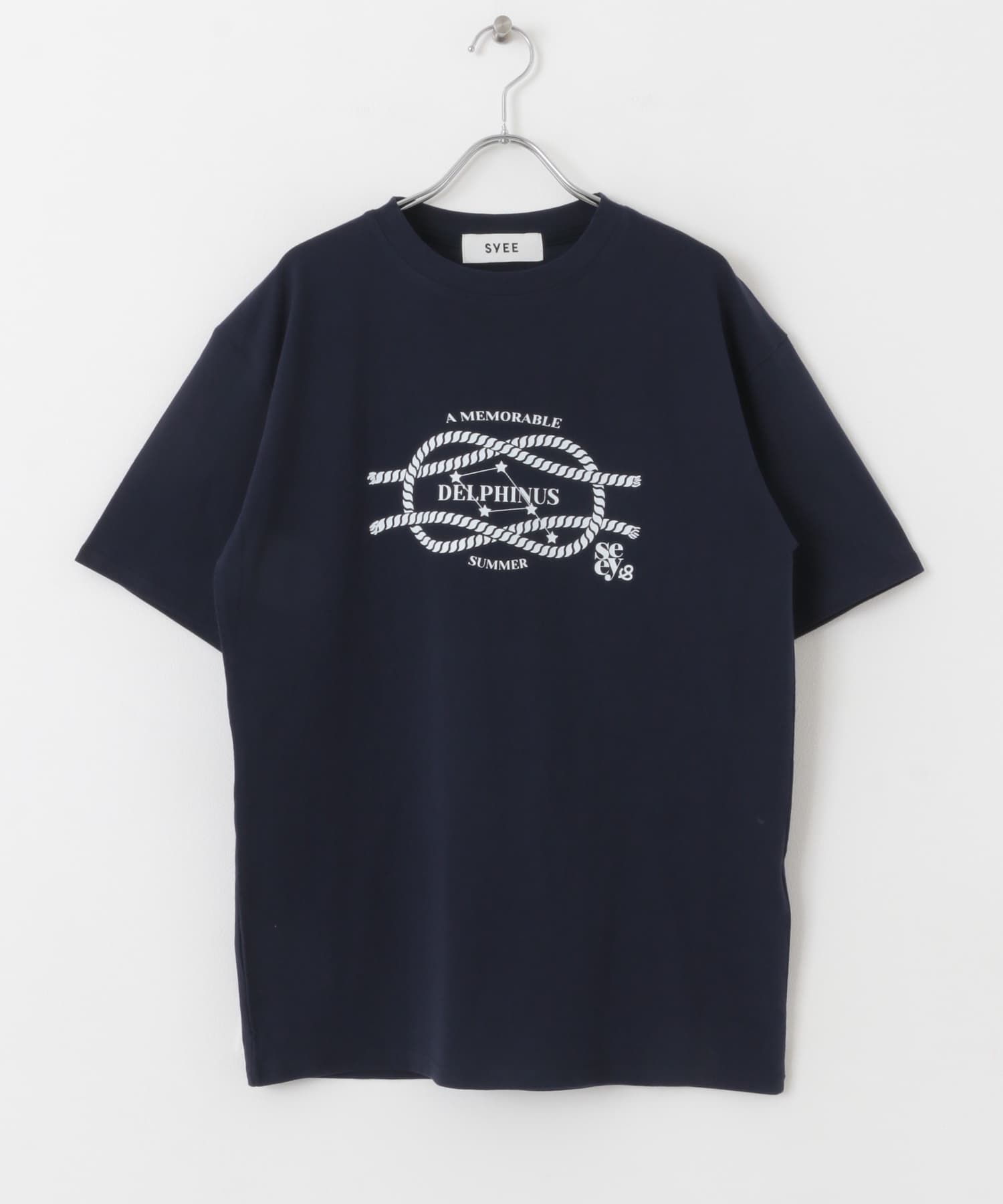 SYEE　ドルフィンロゴTシャツ NAVY one
