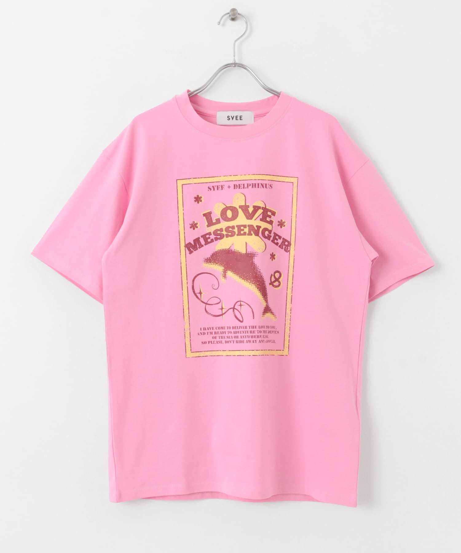 SYEE　ドルフィングラフィックTシャツ PINK one