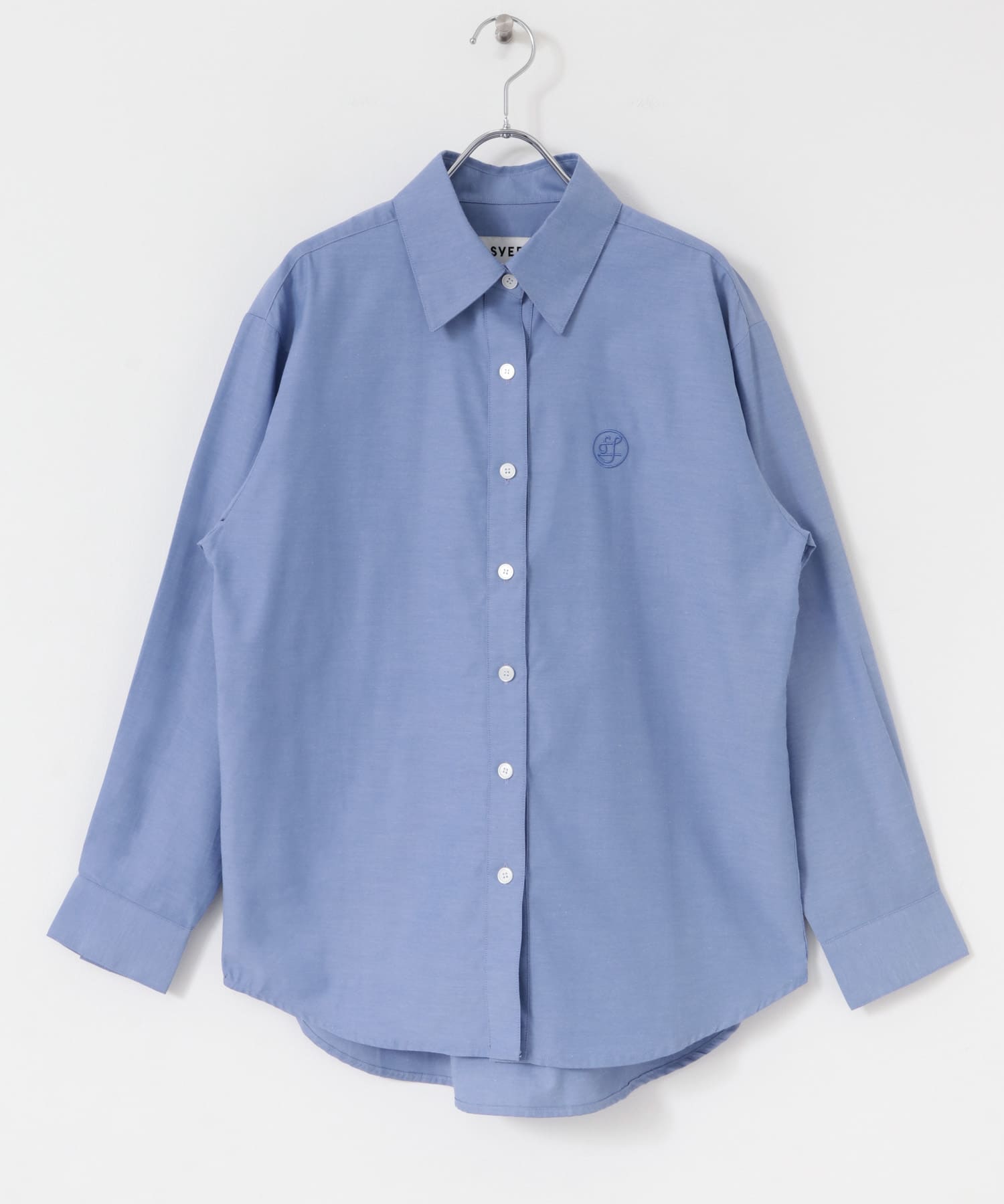 SYEE　ソフトコットンロングスリーブシャツ BLUE one
