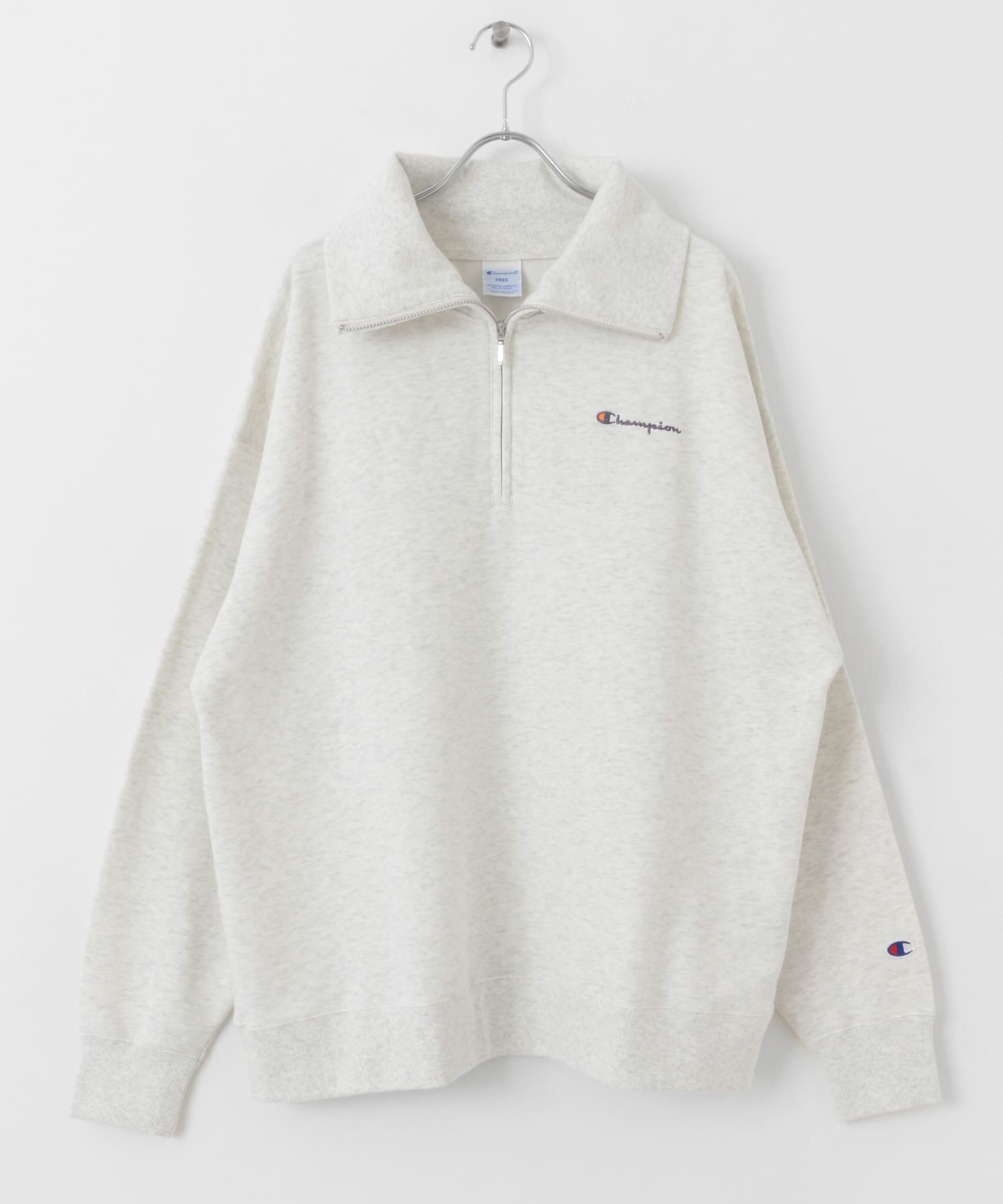 『別注』Champion×SENSE OF PLACE 　ルーズジップトップ OATMEAL one