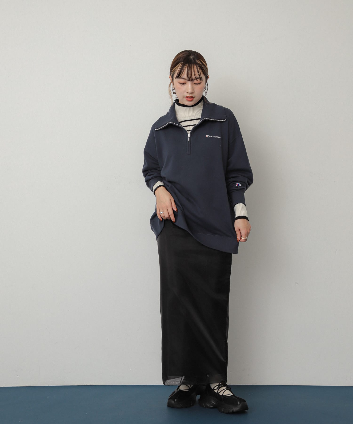 身長：158cm サイズ：one
