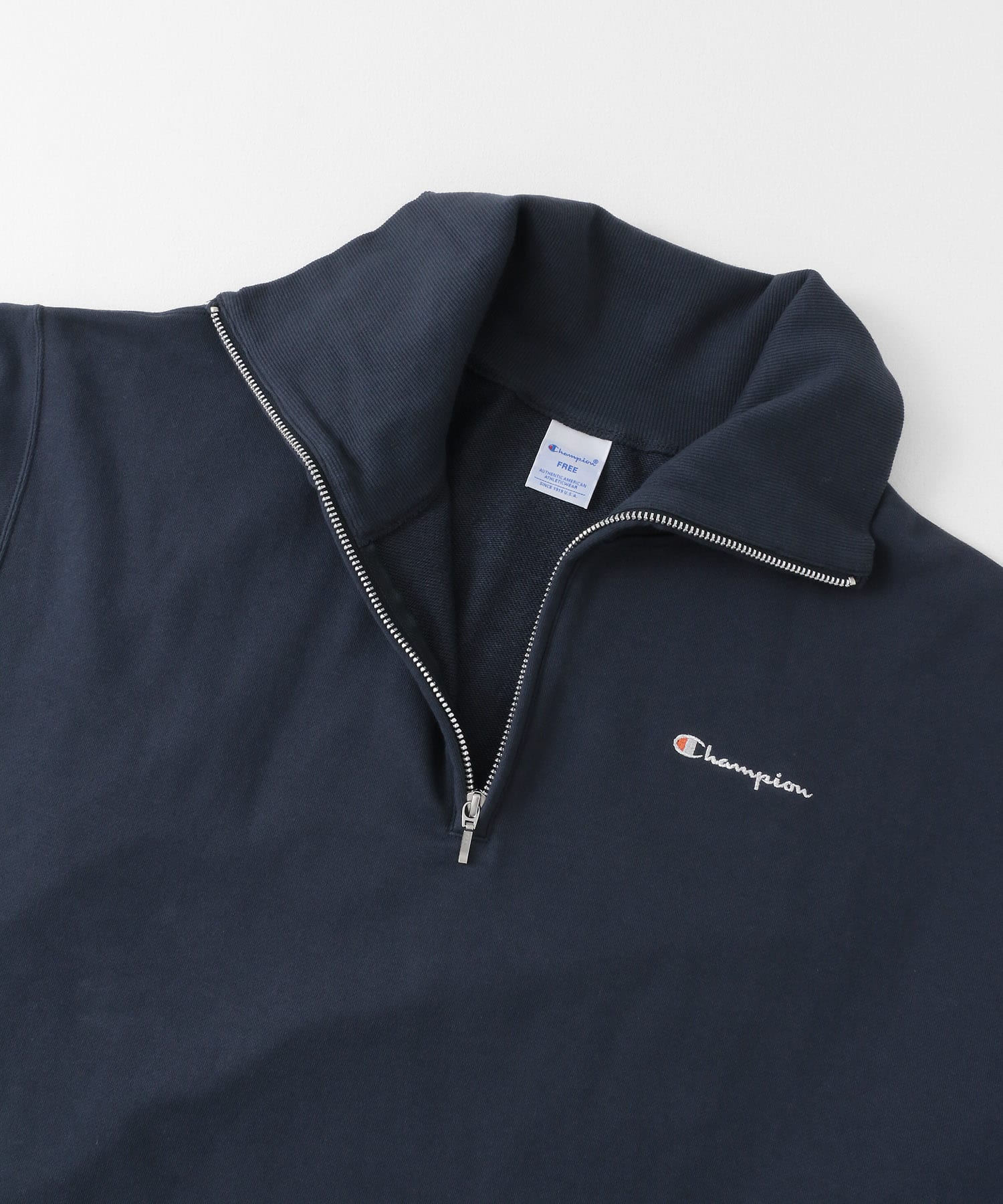 『別注』Champion×SENSE OF PLACE 　ルーズジップトップ NAVY one