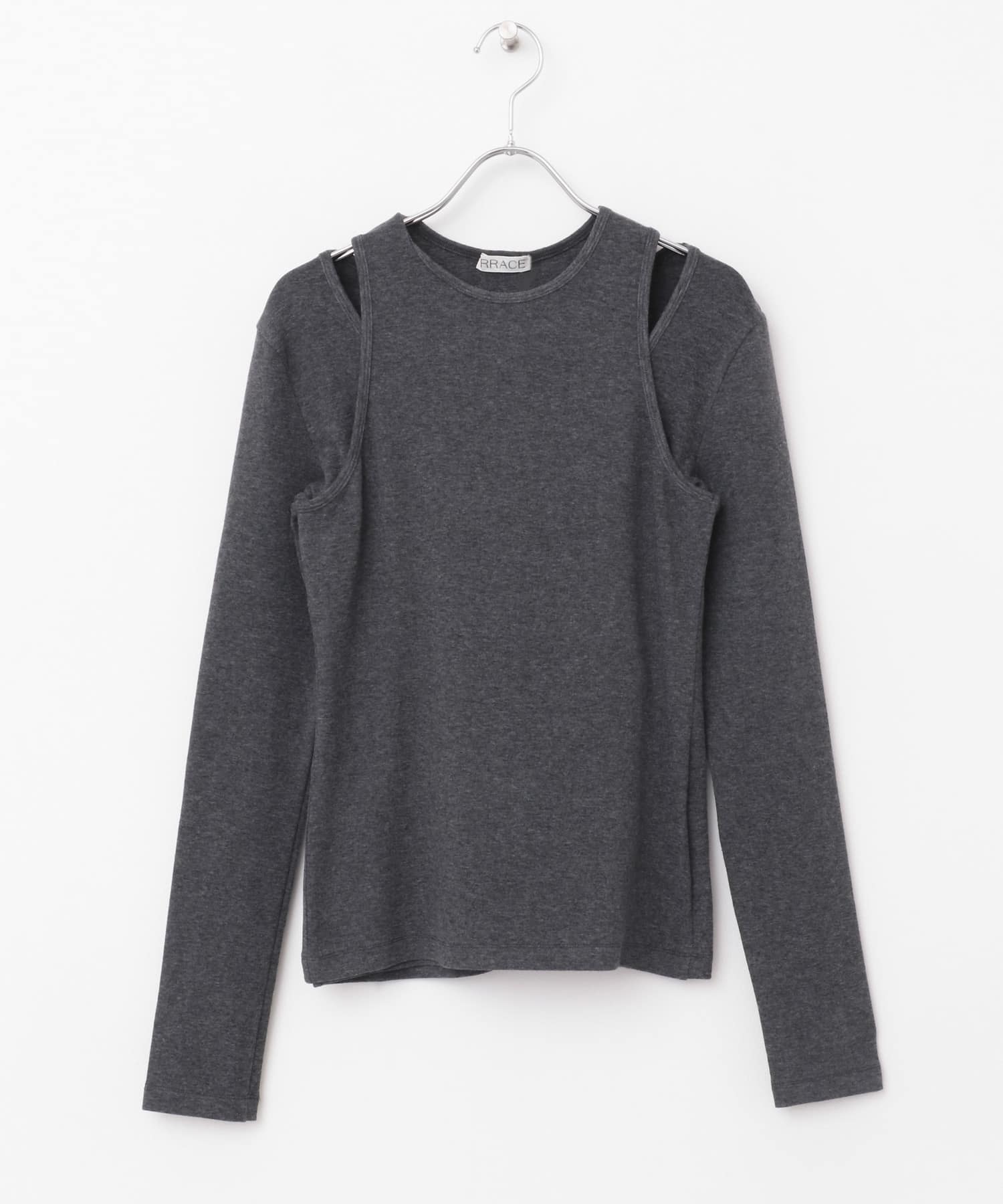 RRACE　Layered T-Shirts Chacoal one