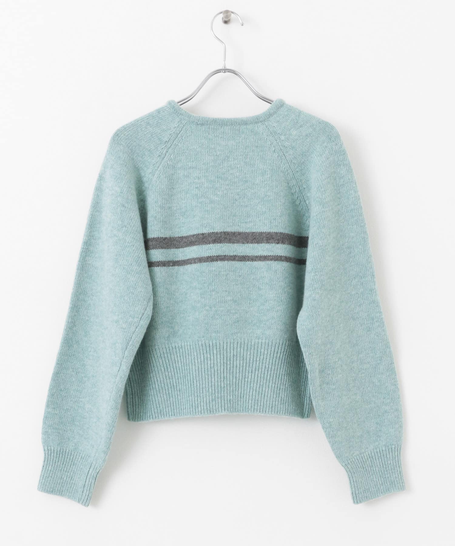 VITALSIGN　CutOut Line Knit Pullover L.Green one