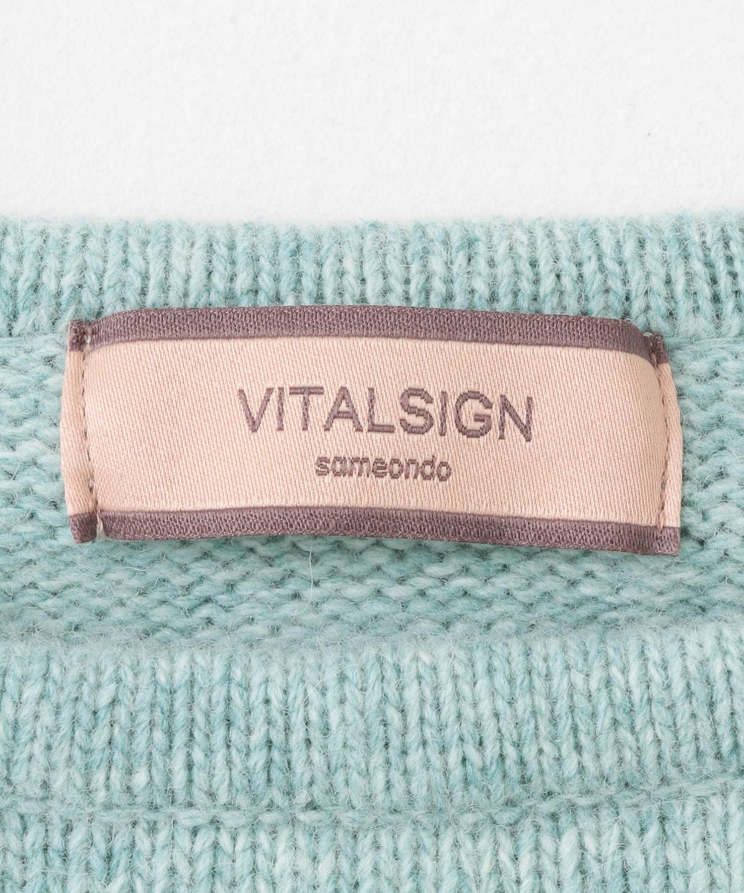 VITALSIGN　CutOut Line Knit Pullover L.Green one