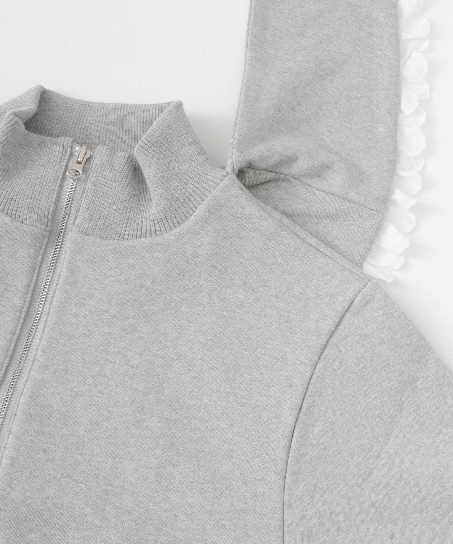 VITALSIGN　LaceCapeLogoZip-Up Grey one