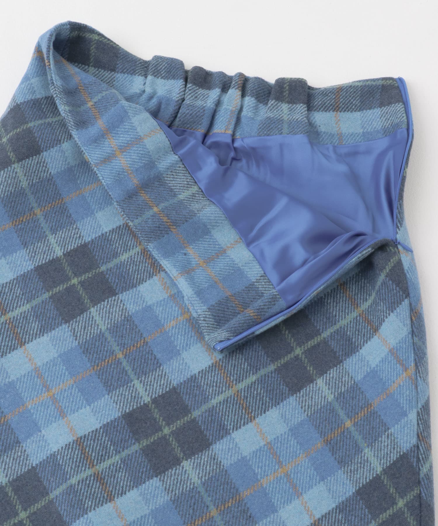 VITALSIGN　Blue Checkered Long Skirt Blue one