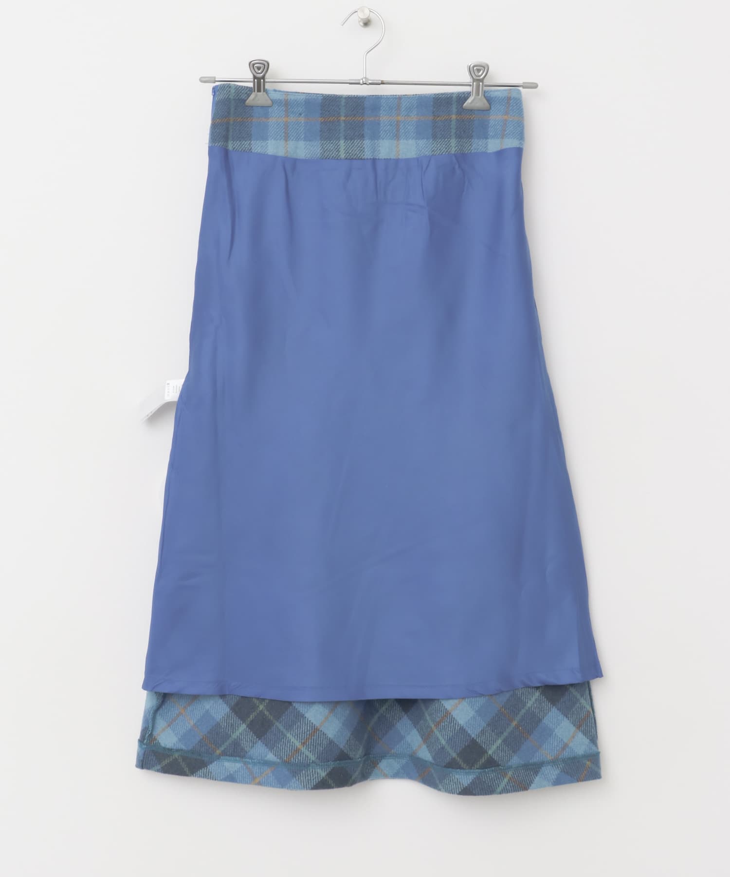 VITALSIGN　Blue Checkered Long Skirt Blue one