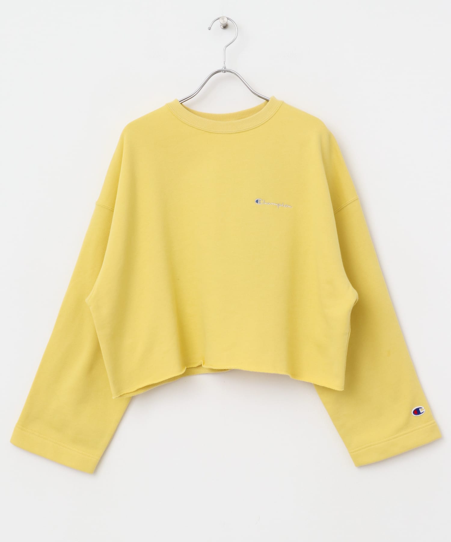 『別注』Champion×SENSE OF PLACE　カットオフスウェット YELLOW one