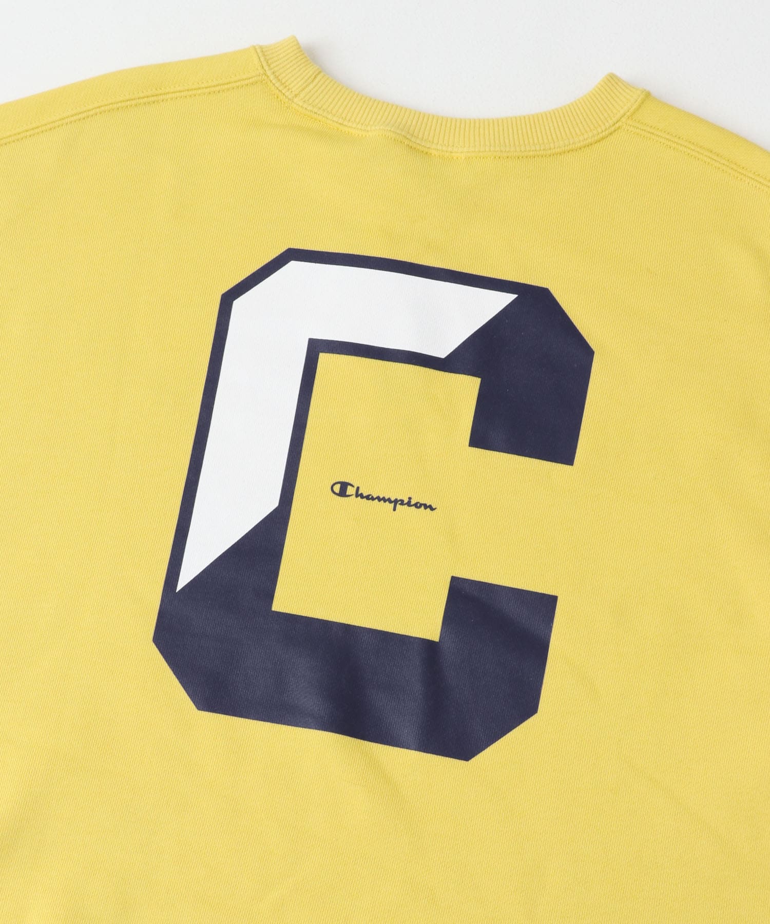 『別注』Champion×SENSE OF PLACE　カットオフスウェット YELLOW one