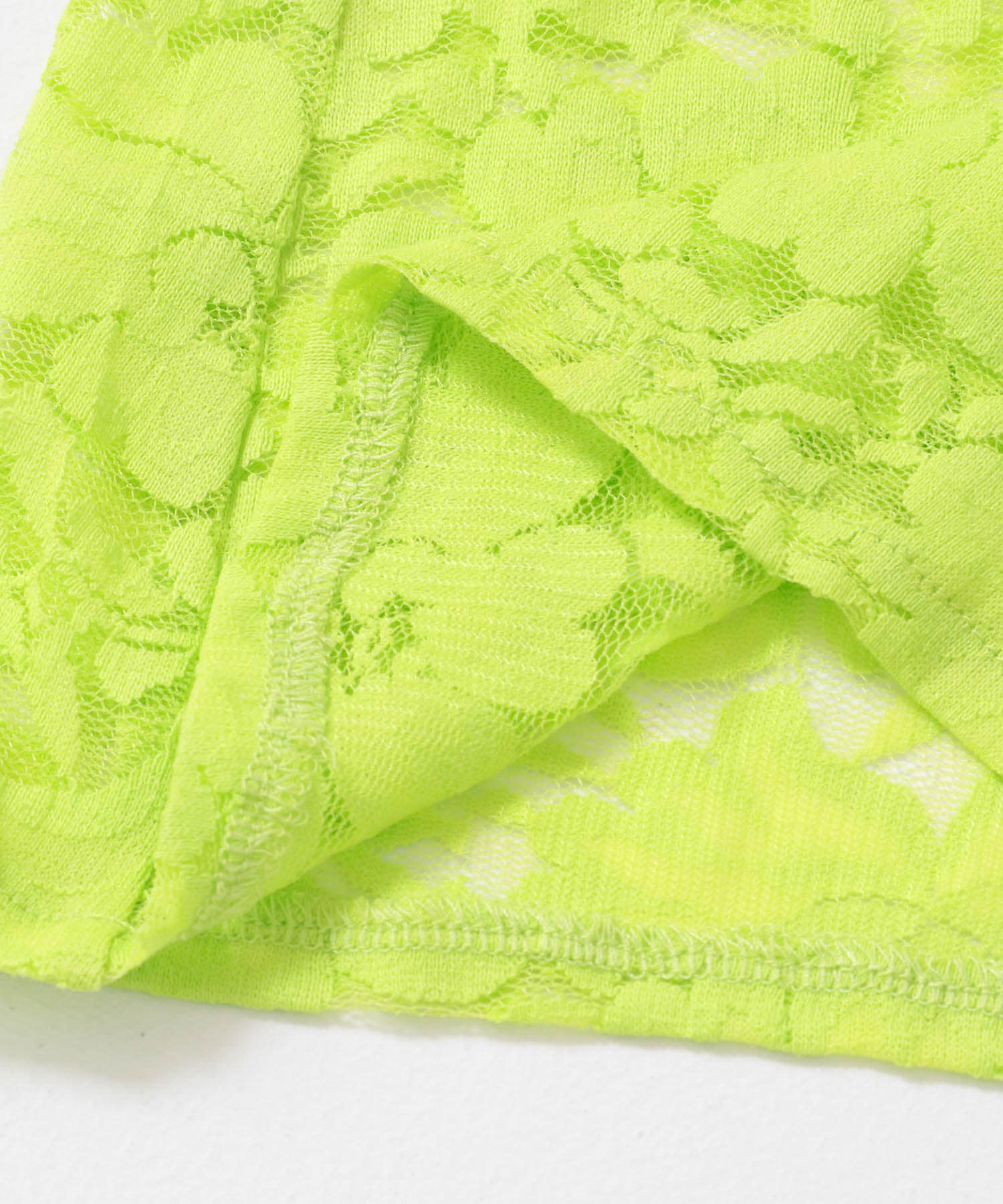 ANNA SUI NYC　フラワーレースストレッチパンツ LIME one