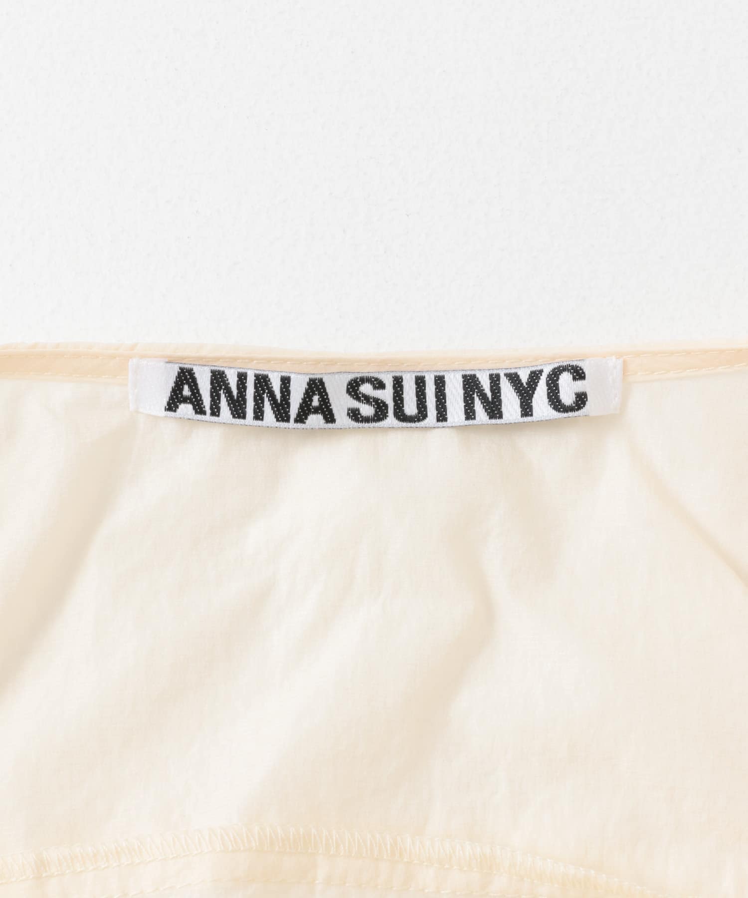 ANNA SUI NYC　シャーリングダブルジップブルゾン IVORY one