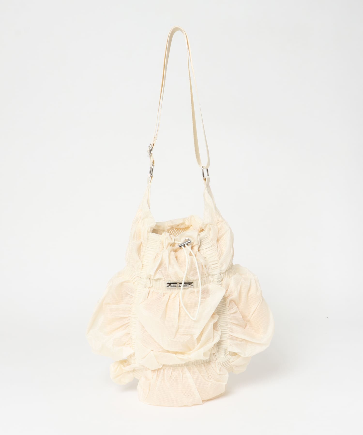 ANNA SUI NYC　シャーリングショルダーシアーバッグ WHITE one