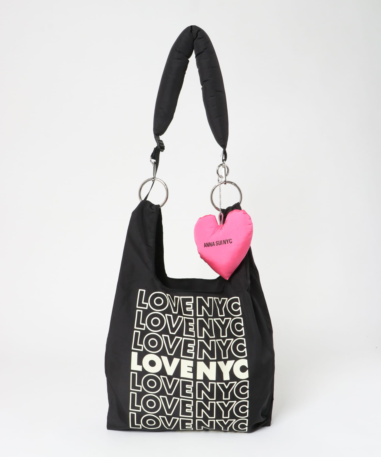 ANNA SUI NYC　LOVEショッピングバッグ BLACK one