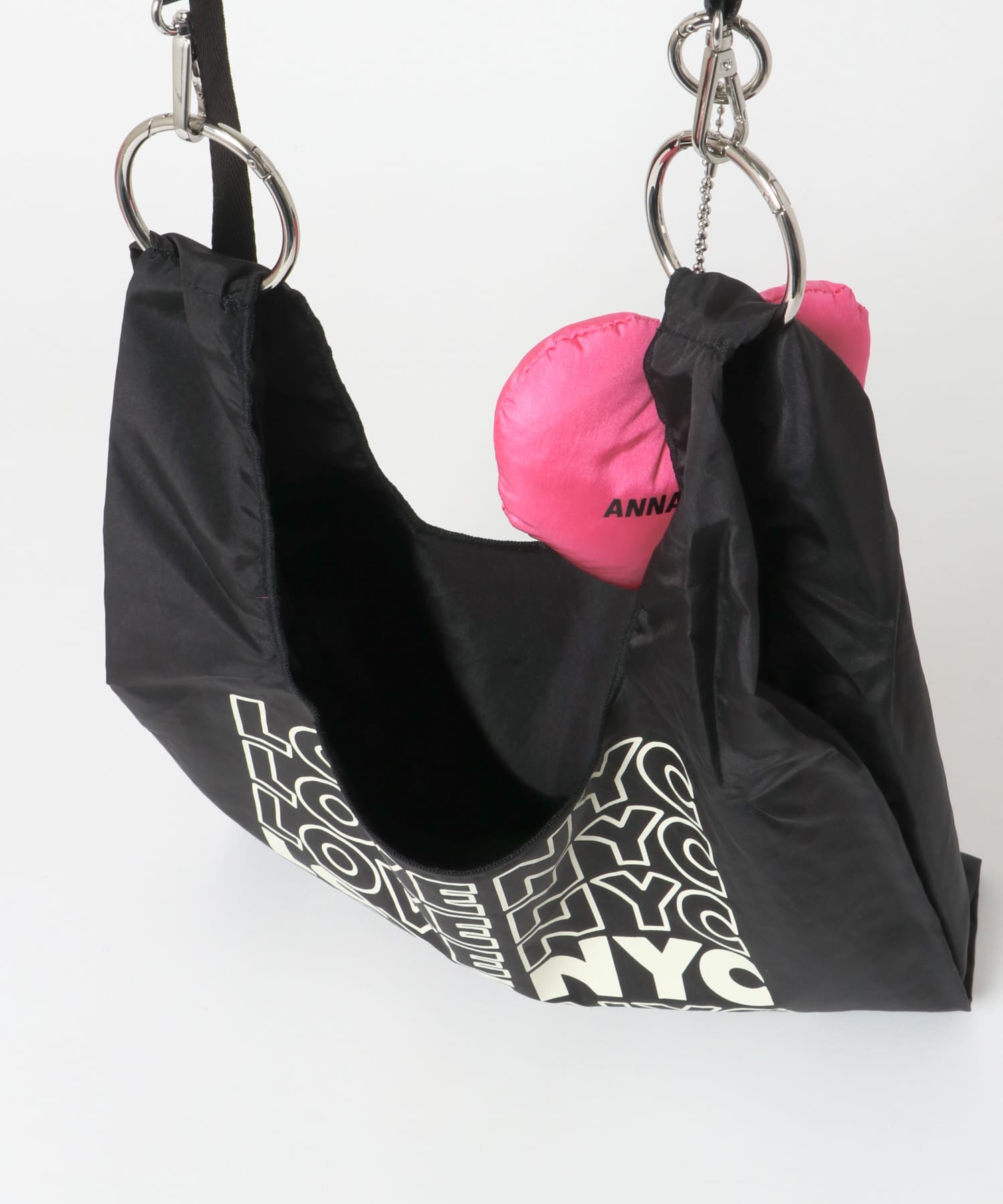 ANNA SUI NYC　LOVEショッピングバッグ BLACK one