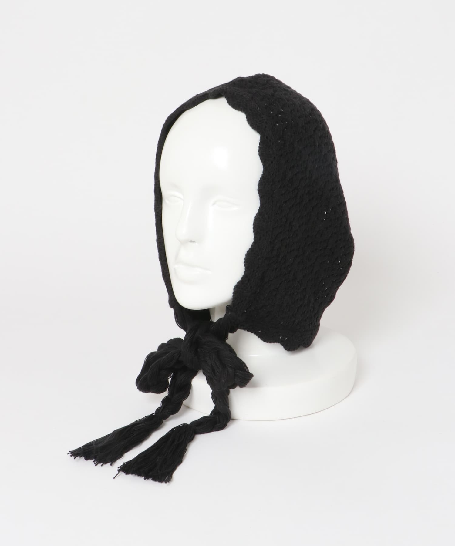 ANNA SUI NYC　クロシェニットキャップ BLACK one