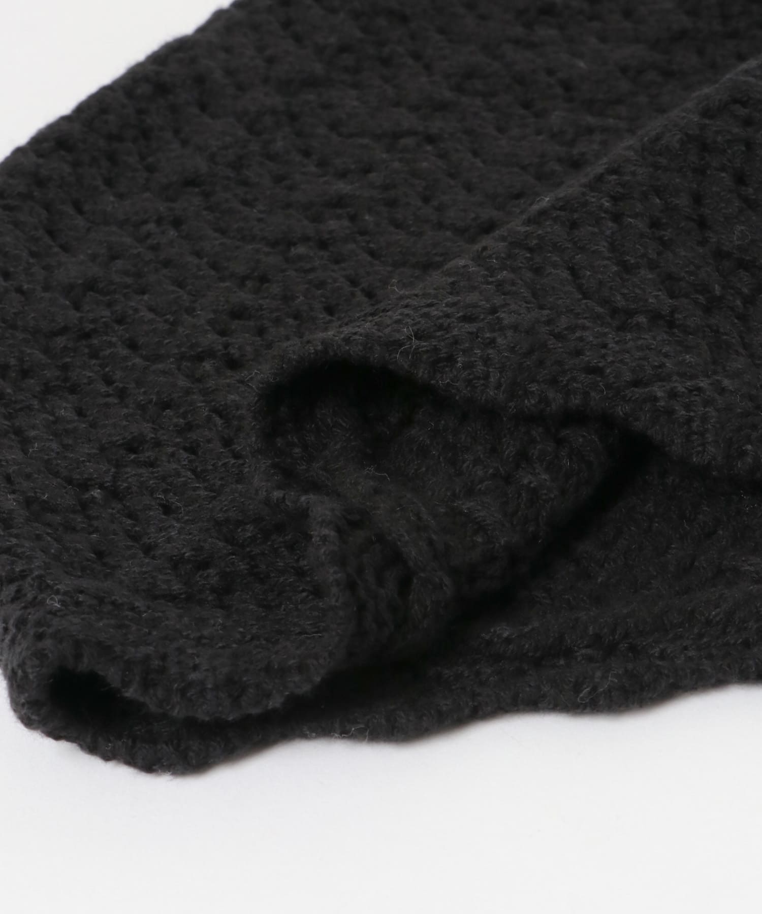 ANNA SUI NYC　クロシェニットキャップ BLACK one
